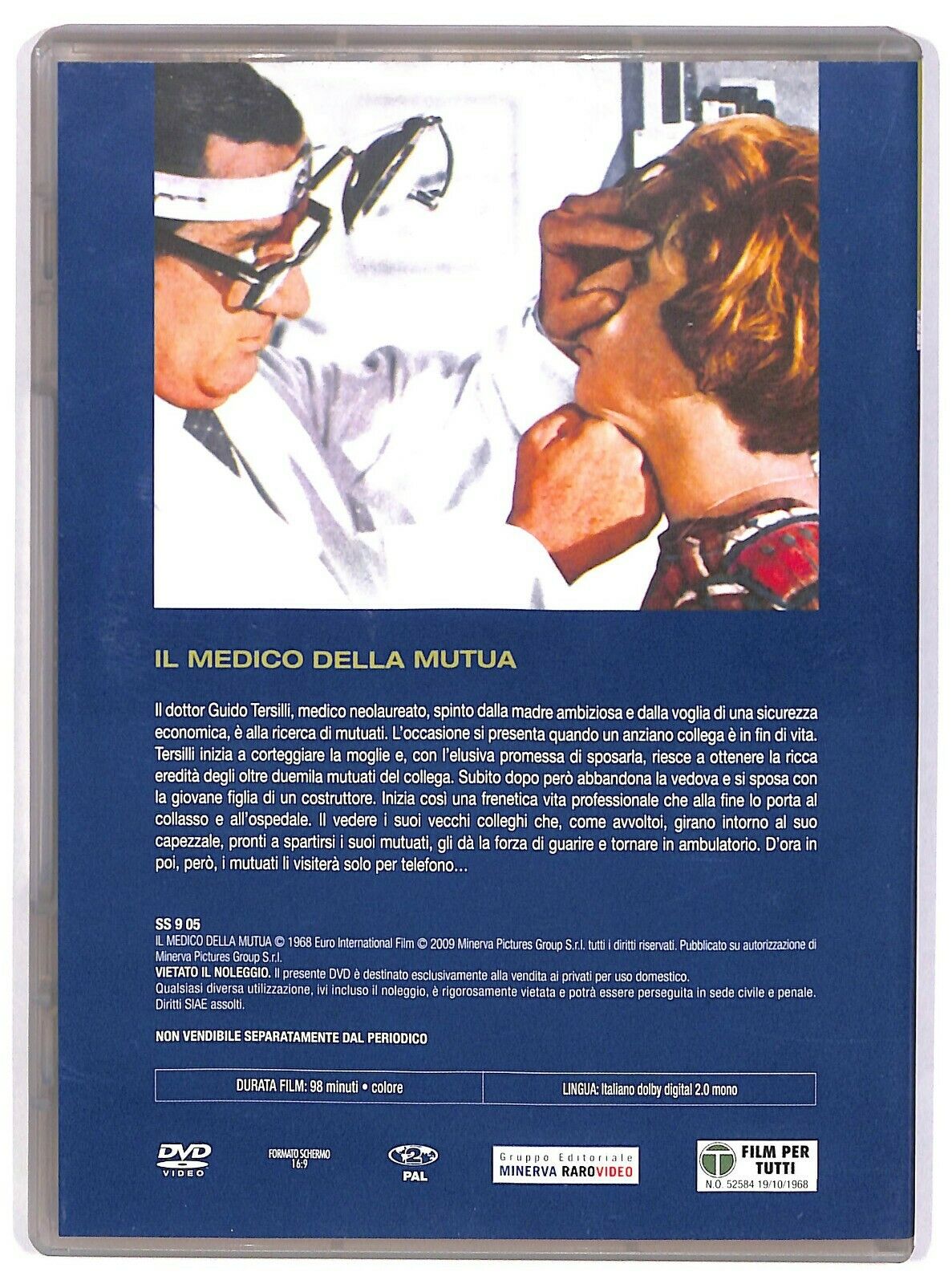 EBOND Il Medico Della Mutua I Grandi Film Alberto Sordi Editoriale DVD DB683453