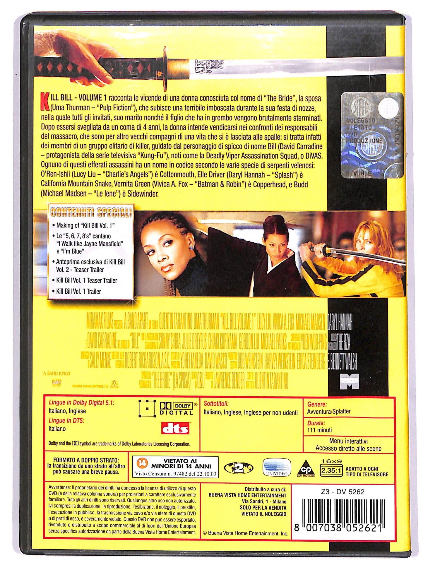 EBOND Kill Bill Volume 1 DVD DB683642