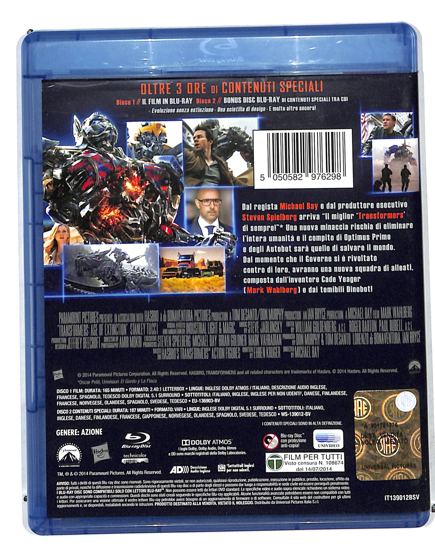 EBOND Transformers 4 L'Era Dell'Estinzione + Bonus Disc BLURAY DB683754