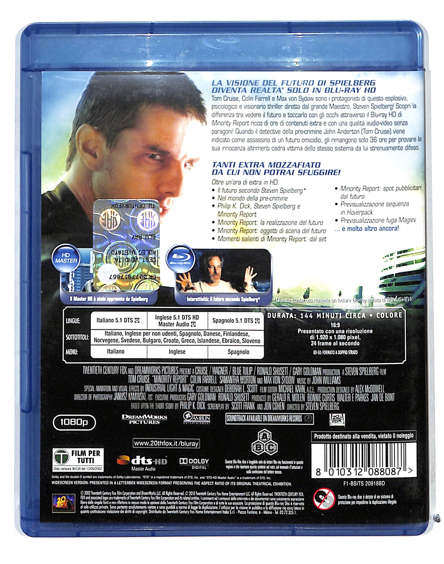 EBOND Minority Report BLURAY BLURAY DB683762
