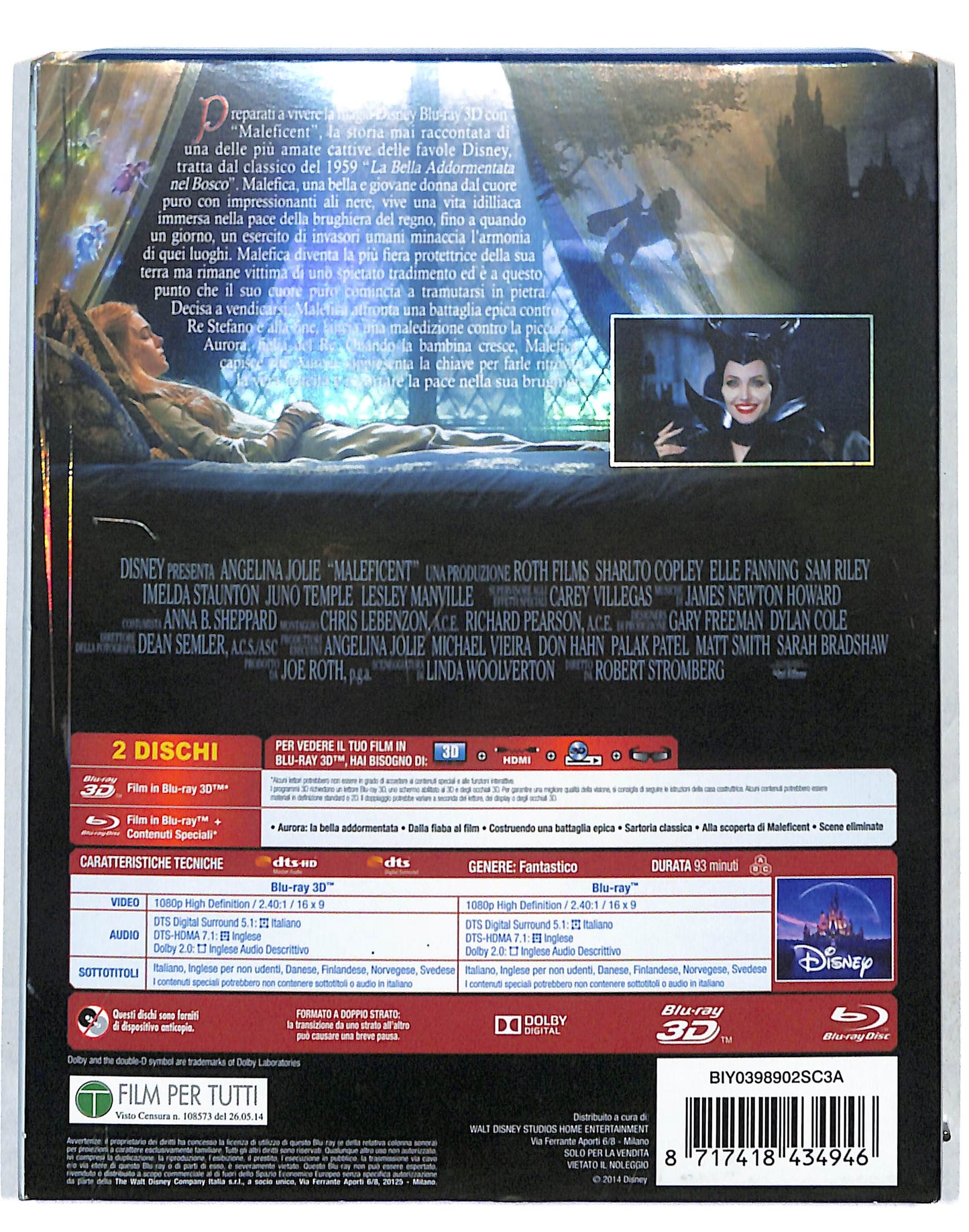 EBOND Maleficent BLURAY 3D + BLURAY BLURAY DB683767