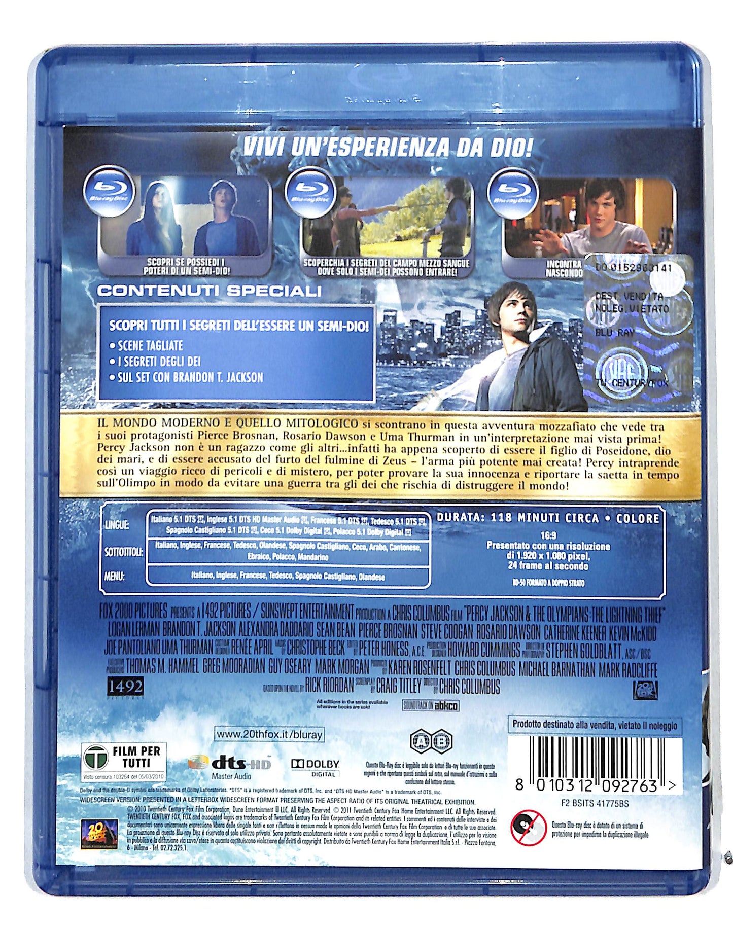 EBOND Percy Jackson e gli dei dell'Olimpo Il ladro di fulmini BLURAY DB683771
