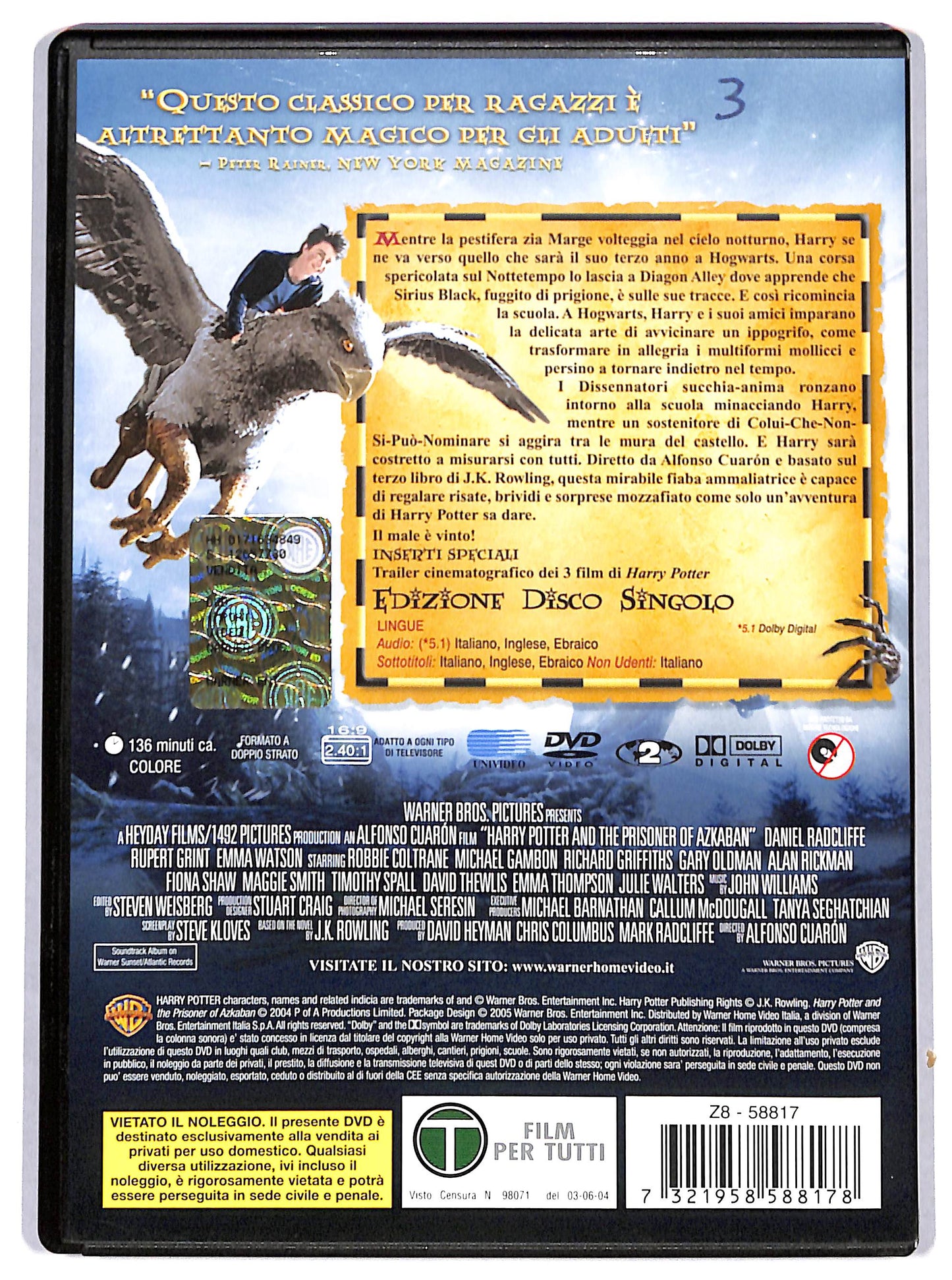 EBOND Harry Potter e il Prigioniero di Azkaban DVD DB683819