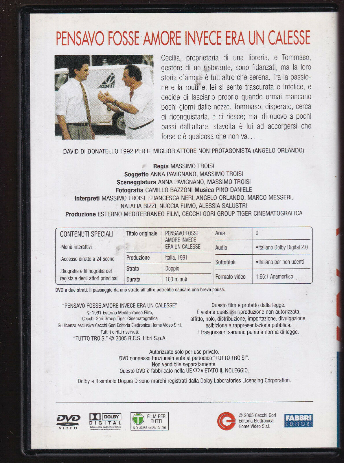 EBOND Tutto Troisi,pensavo Fosse Amore Invece Era Un Calesse DVD DB683931