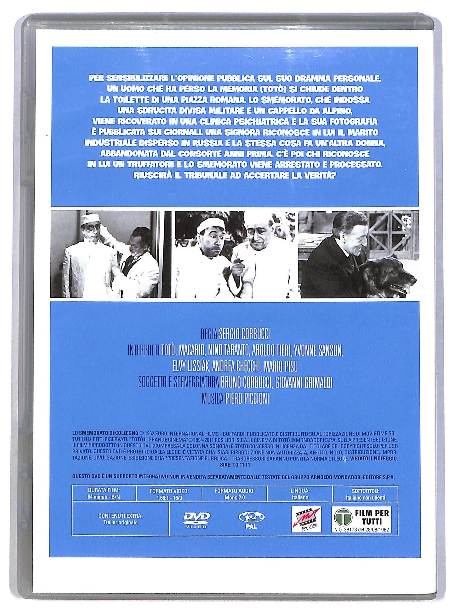 EBOND Lo Smemorato Di Collegno EDITORIALE DVD DB684605
