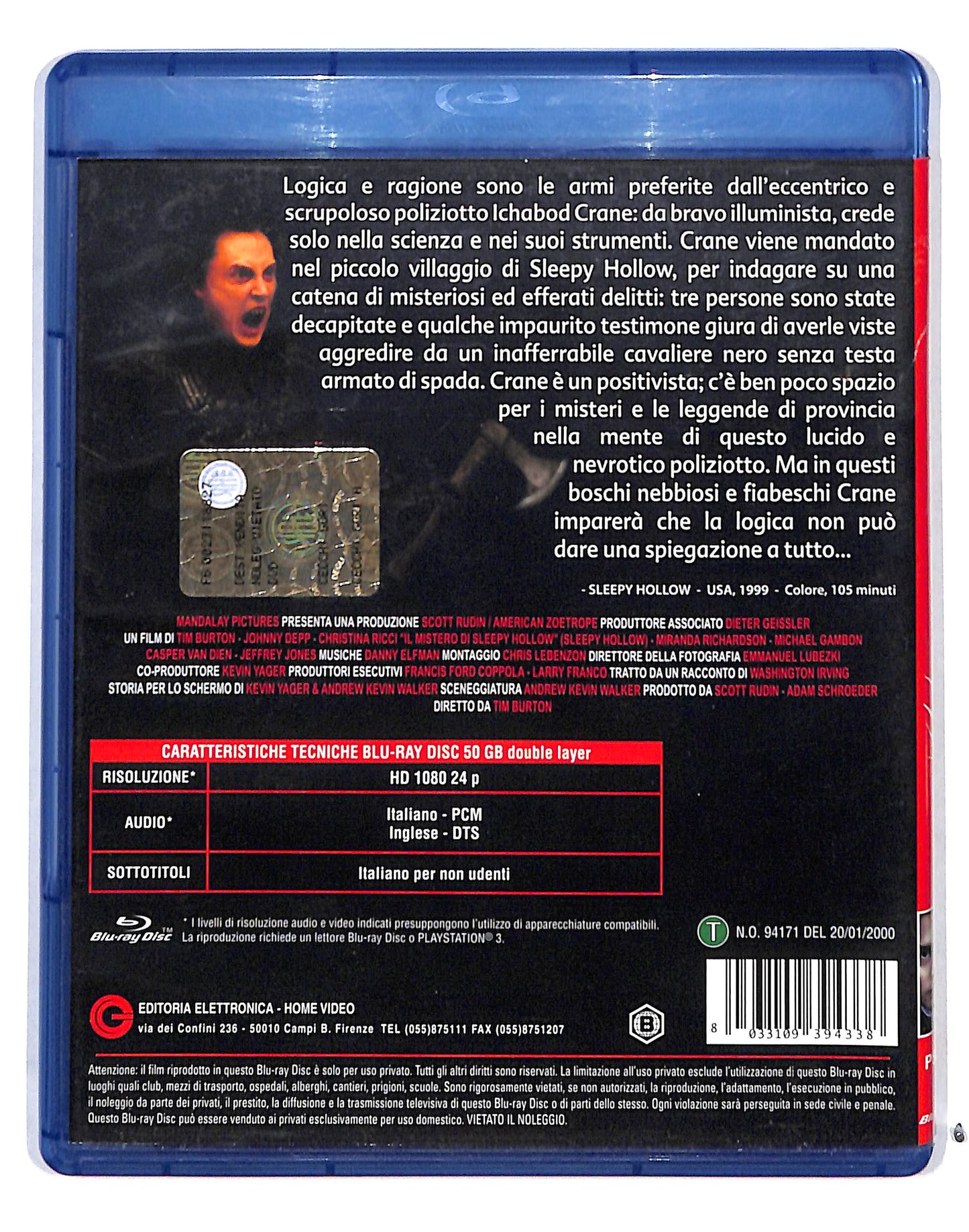 EBOND Il mistero di Sleepy Hollow BLURAY BLURAY DB685178