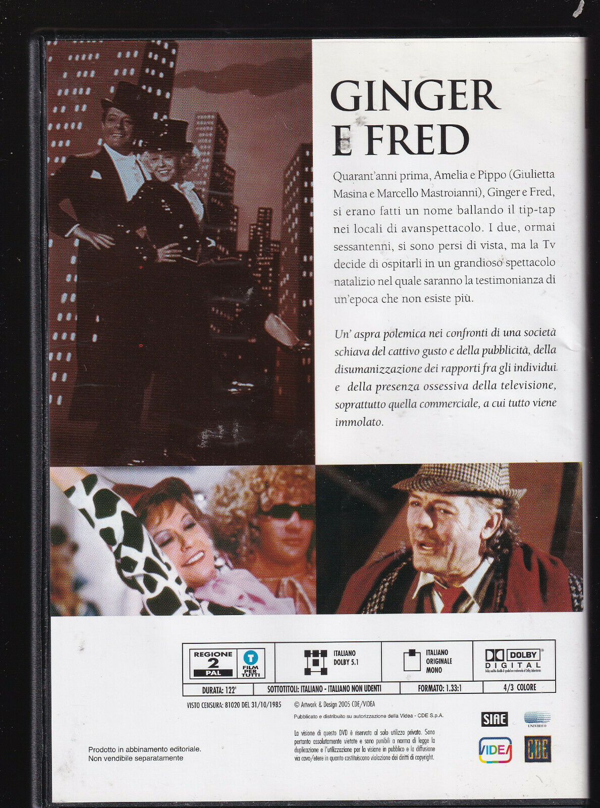 EBOND Ginger e Fred Editoriale Artwork e Design DVD DB685349