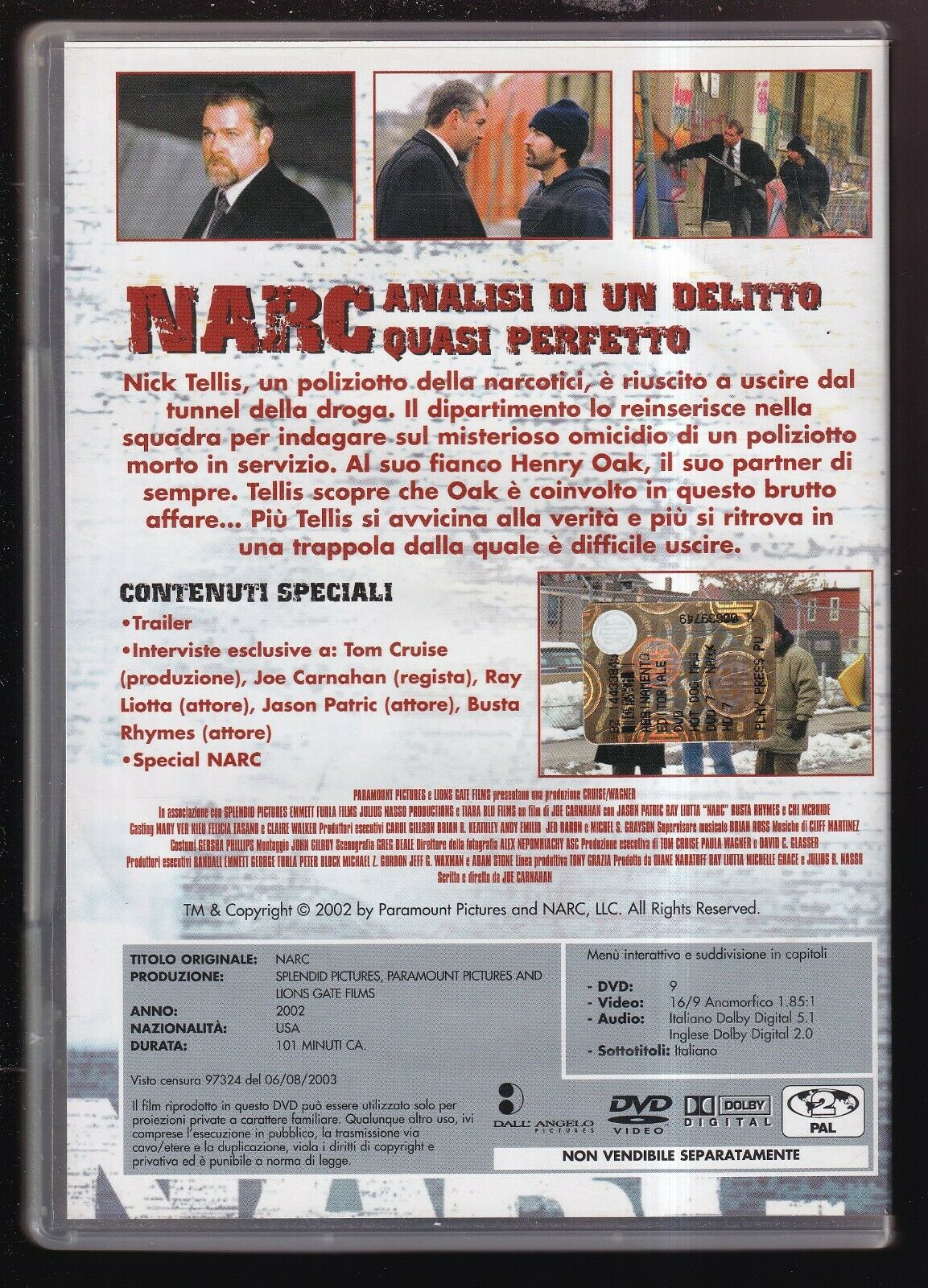 EBOND Narc - Analisi Di Un Delitto DVD DB685354