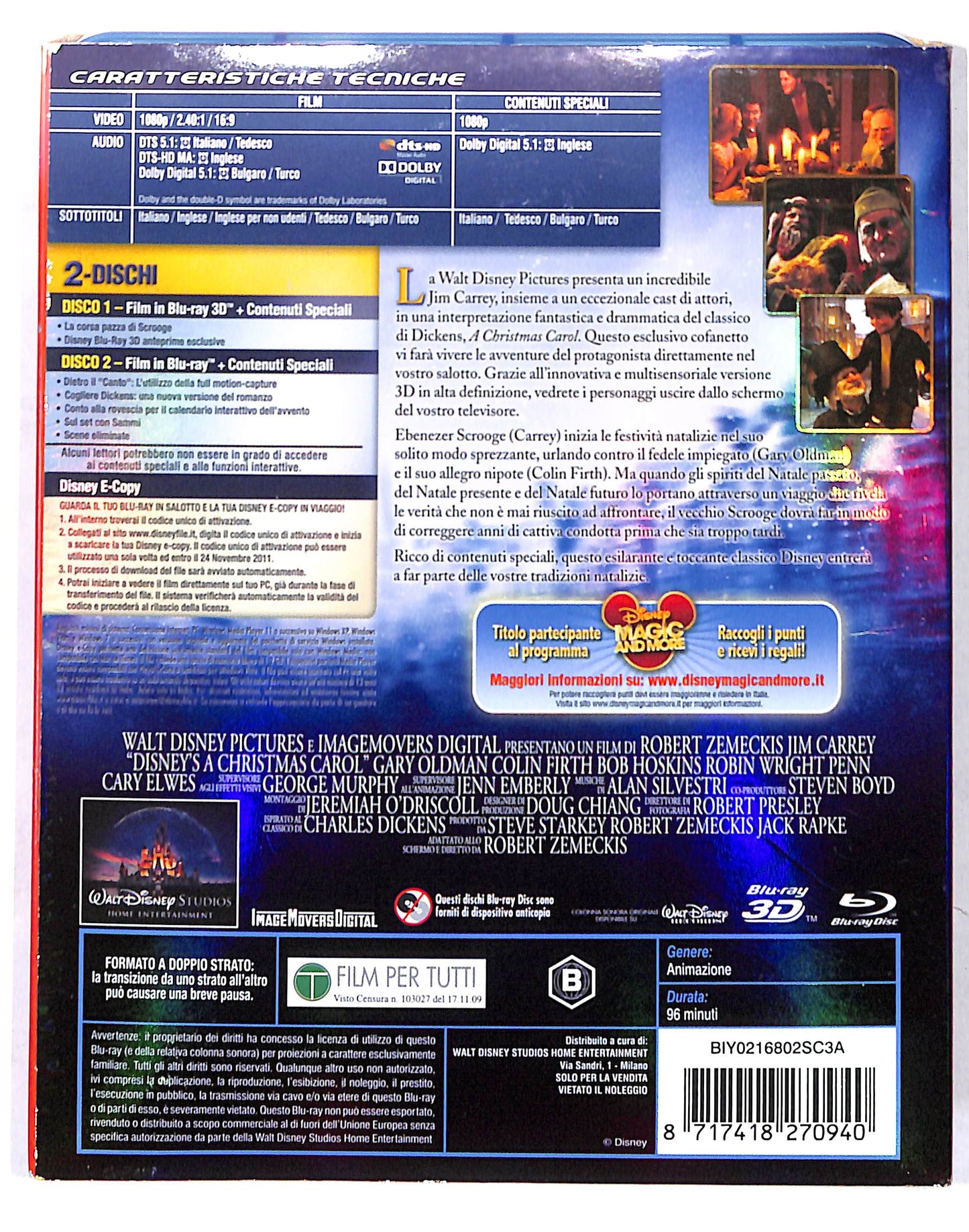 EBOND A Christmas Carol BLURAY 3d+ BLURAY + E-copy Disney BLURAY DB685801