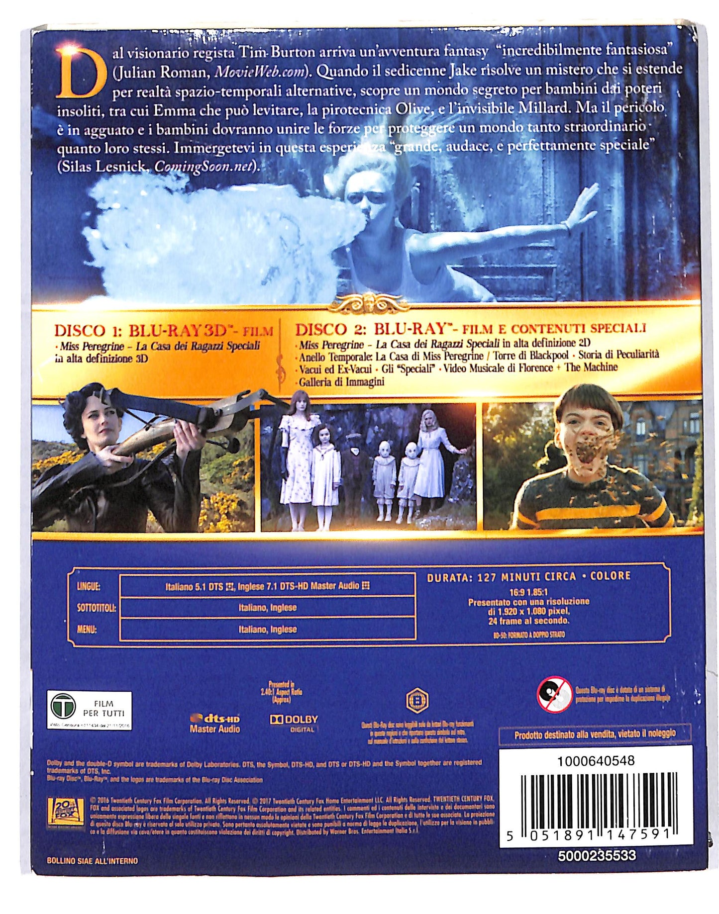 EBOND Miss Peregrine La Casa dei Ragazzi Speciali BLURAY 3D BLURAY DB685810