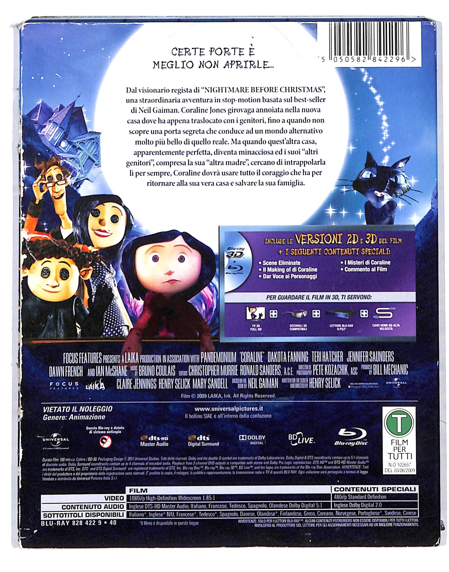 EBOND Coraline E La Porta Magica BLURAY 3d + BLURAY DB685852