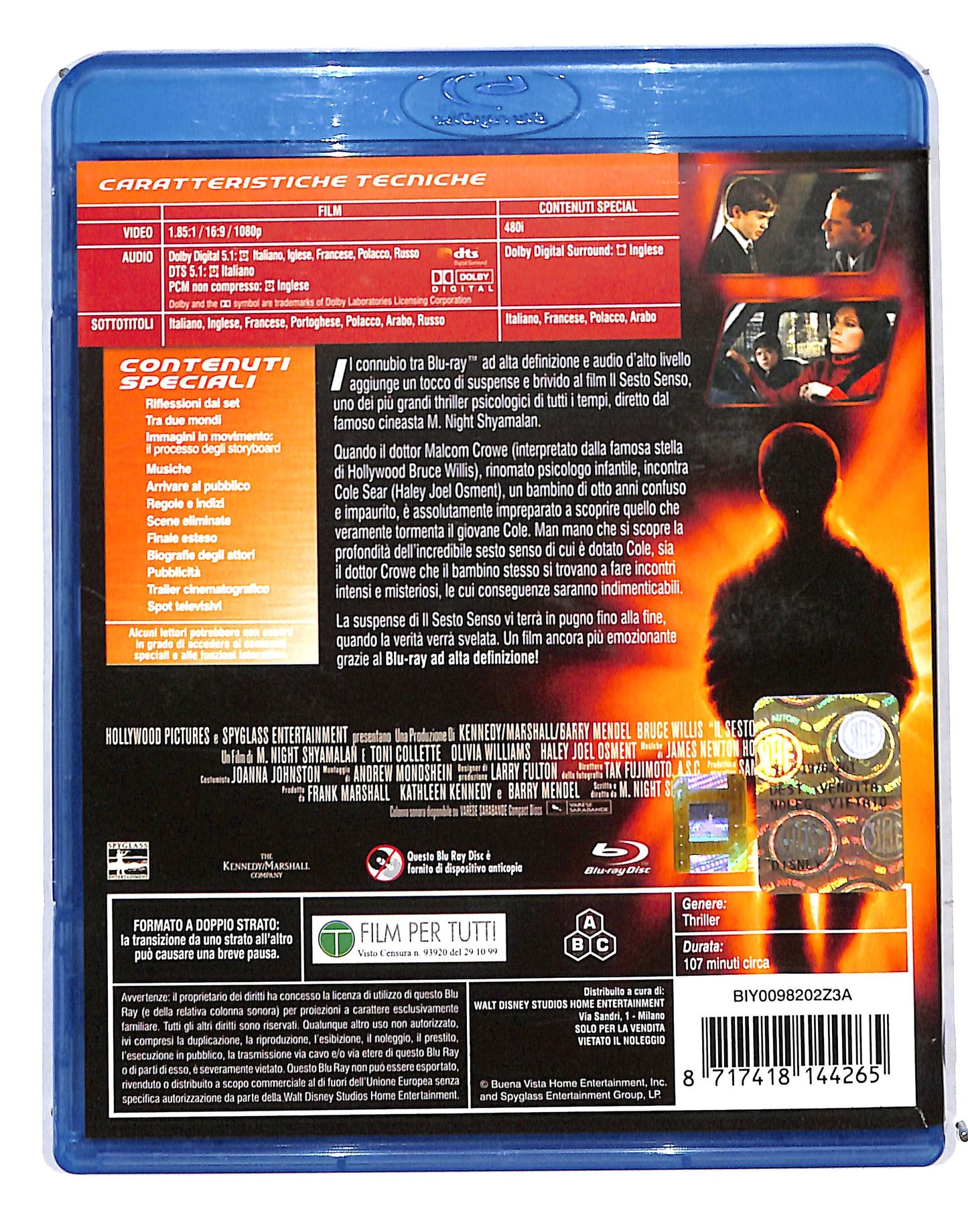EBOND The Sixth Sense - Il Sesto Senso BLURAY DB685858