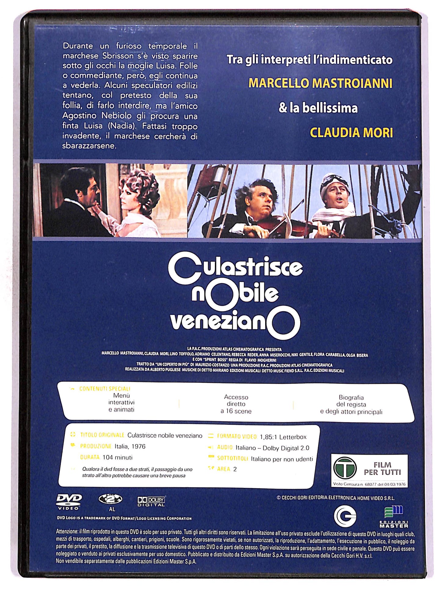 EBOND Culastrisce nobile veneziano - Celentano Collection EDITORIALE DVD DB686102