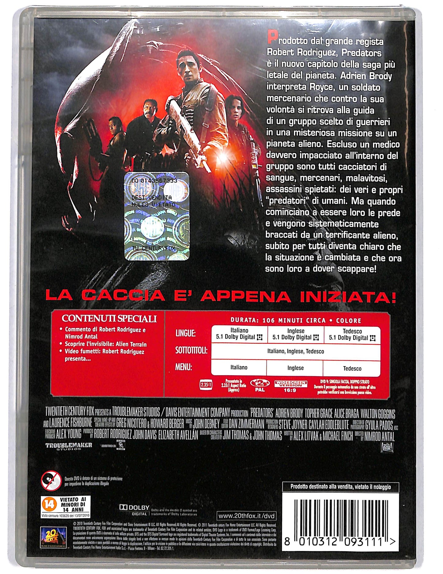 EBOND predators DVD DB686222