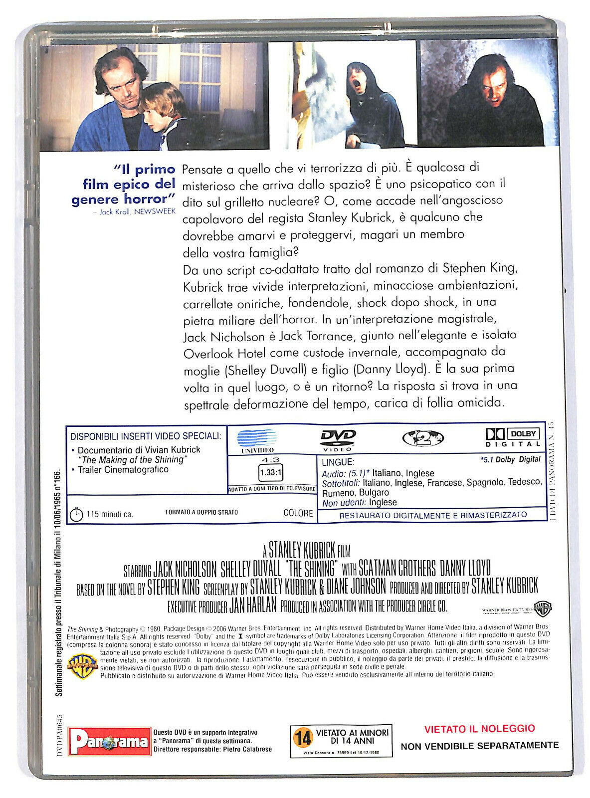 EBOND Stanley Kubrick Shining Editoriale DVD DB686350