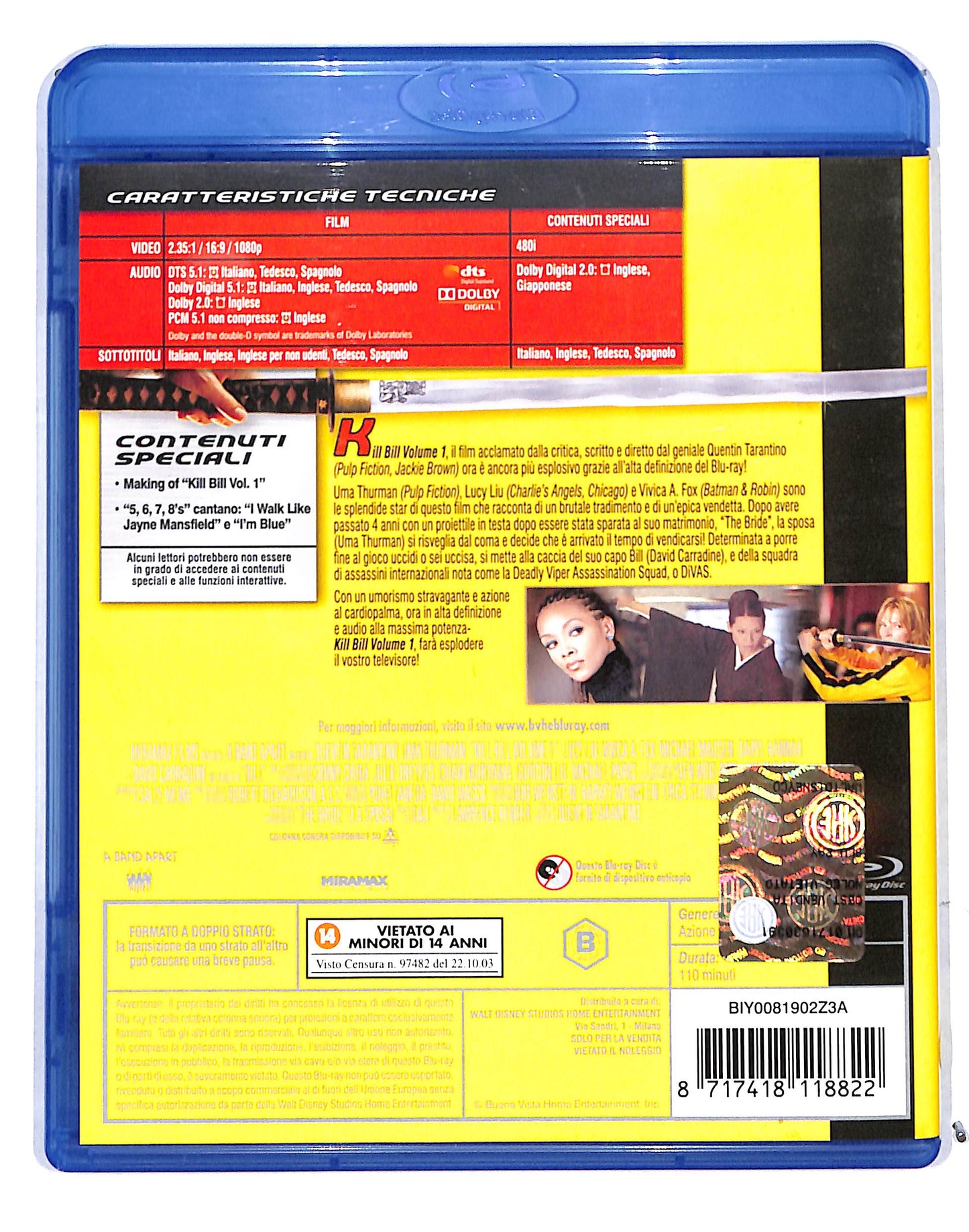EBOND Kill Bill - Volume 1 BLURAY BLURAY DB686416