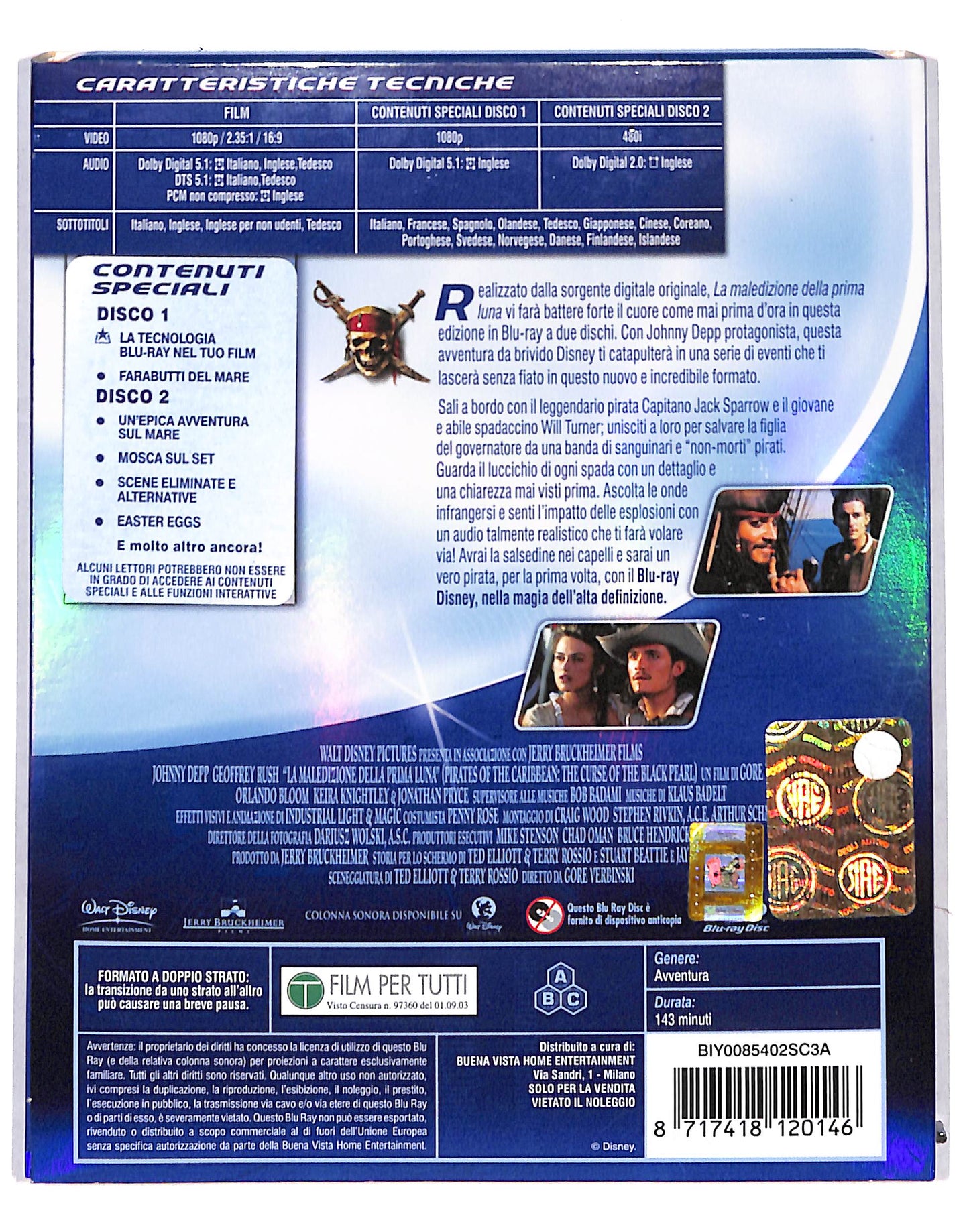 EBOND Pirati Dei Caraibi La Maledizione Della Prima Luna BLURAY BLURAY DB686438