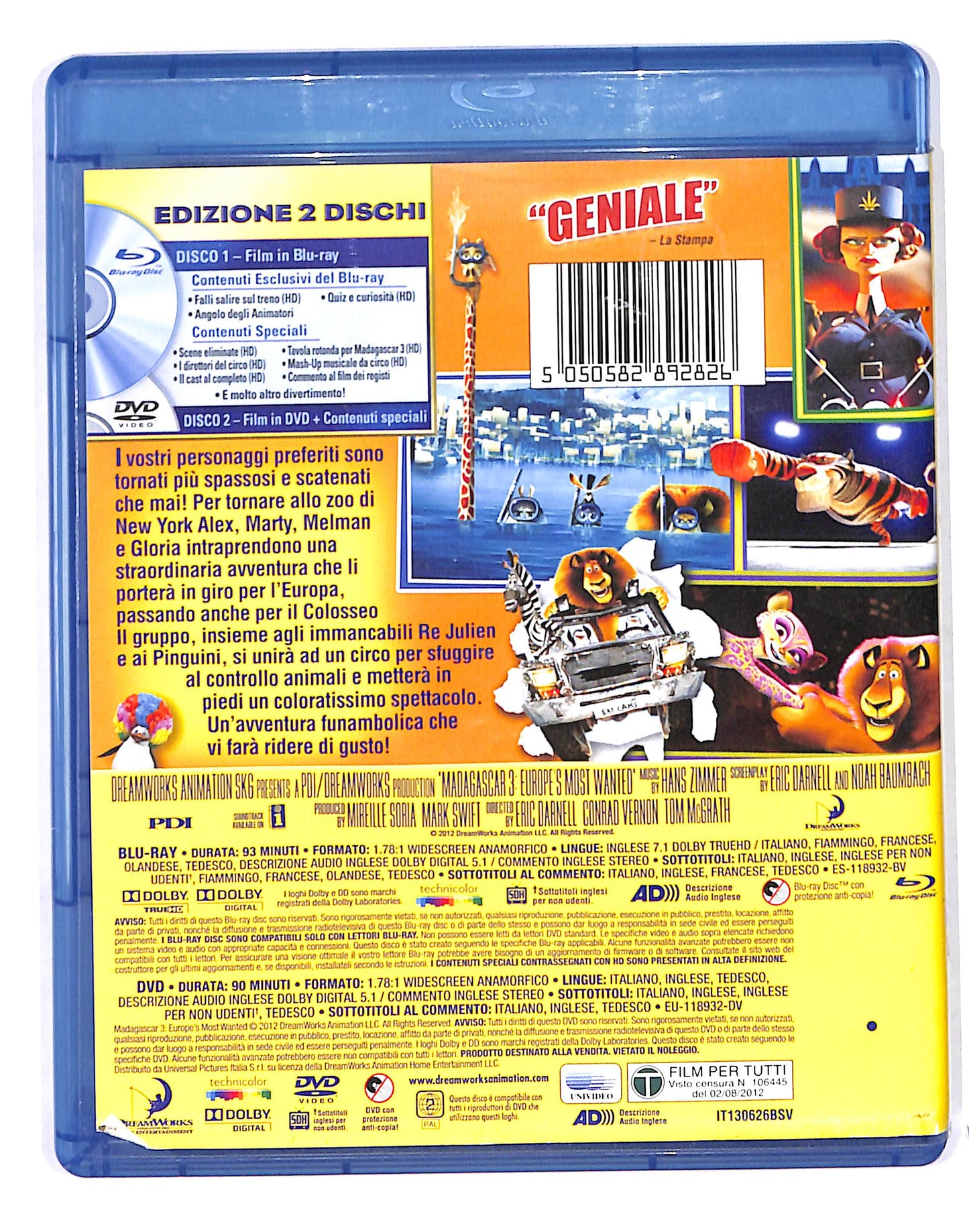 EBOND madagascar 3 BLURAY + DVD BLURAY DB686450