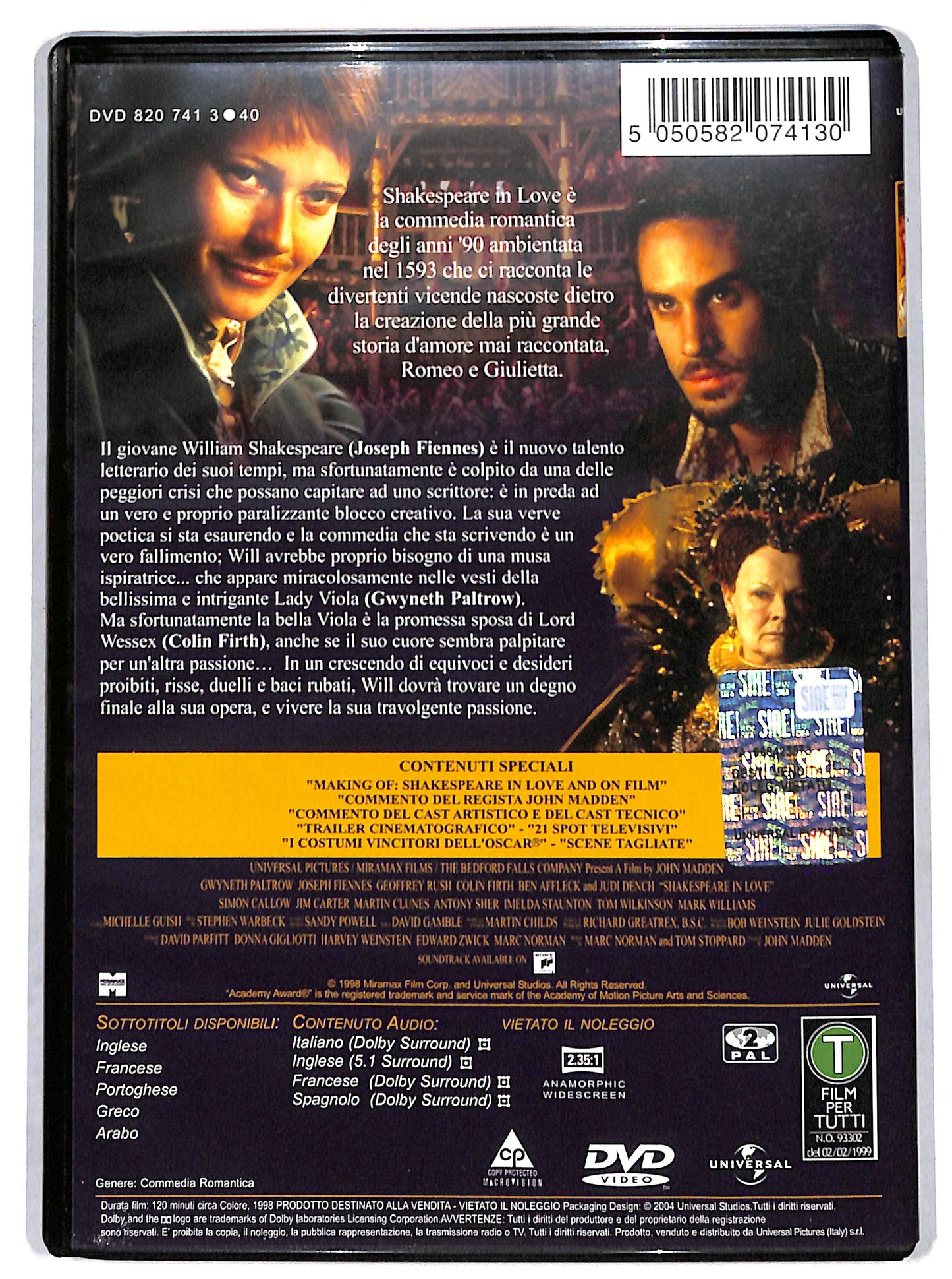 EBOND shakespeare in love DVD DB687430
