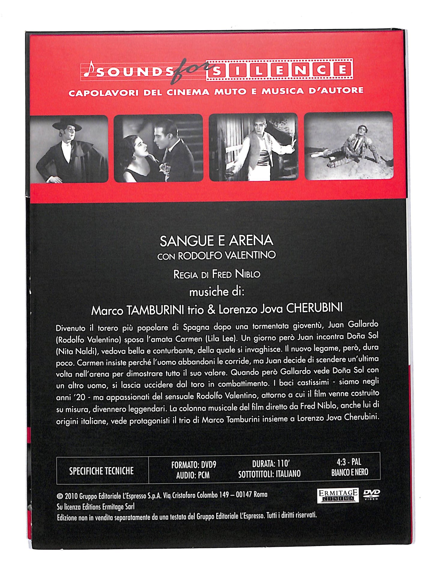 EBOND Sangue e arena - con Rodolfo Valentino EDITORIALE DVD DB688181