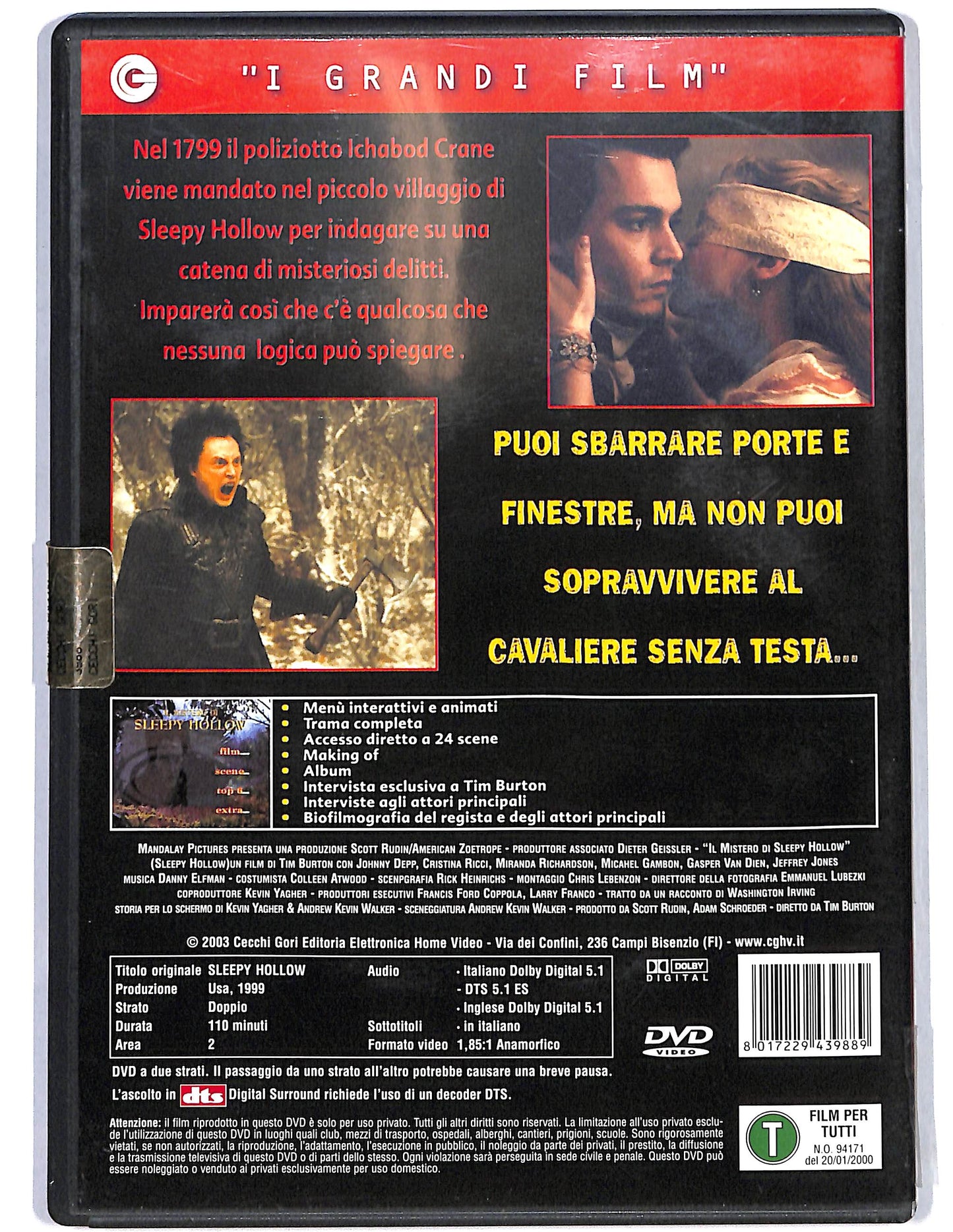 EBOND Il mistero di Sleepy Hollow DVD DB688255
