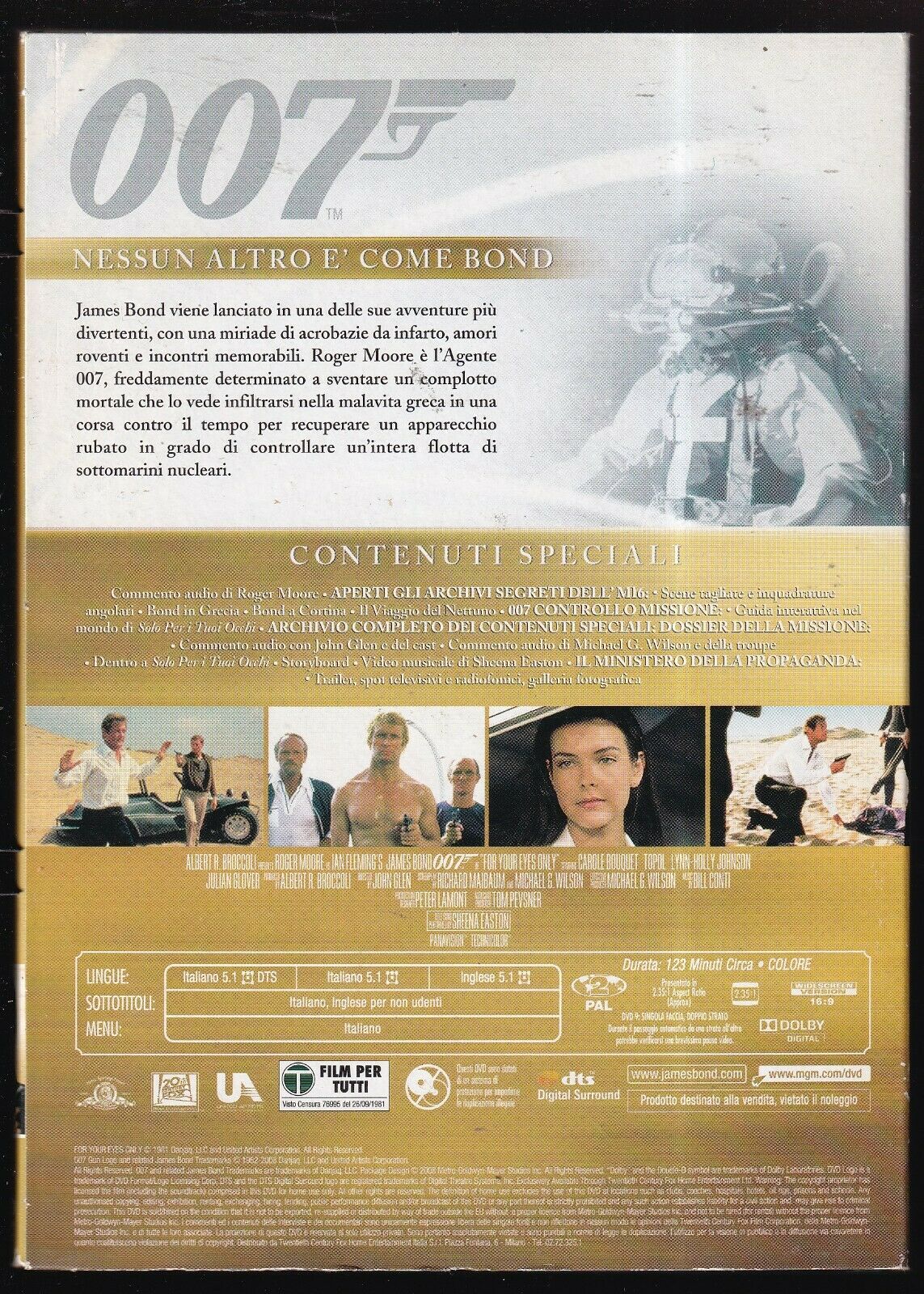 EBOND 007 Solo Per i Tuoi Occhi Ultimate Edition 2 DVD DB688313
