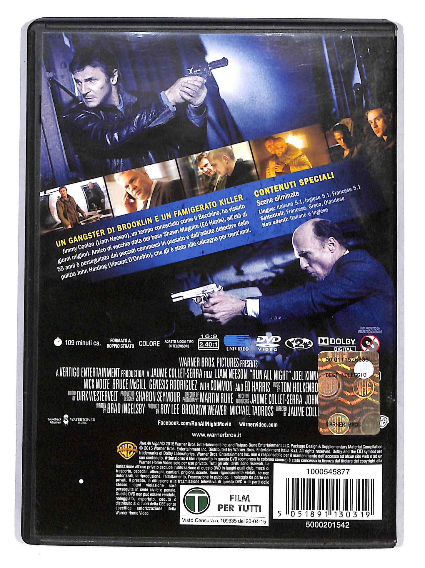 EBOND Run All Night - Una notte per sopravvivere Noleggio DVD DB688462