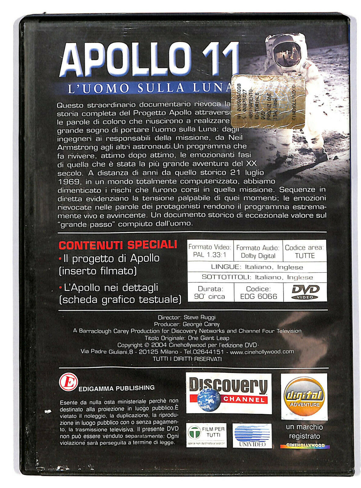 EBOND Apollo 11 : L'uomo Sulla Luna Editoriale DVD DB688722