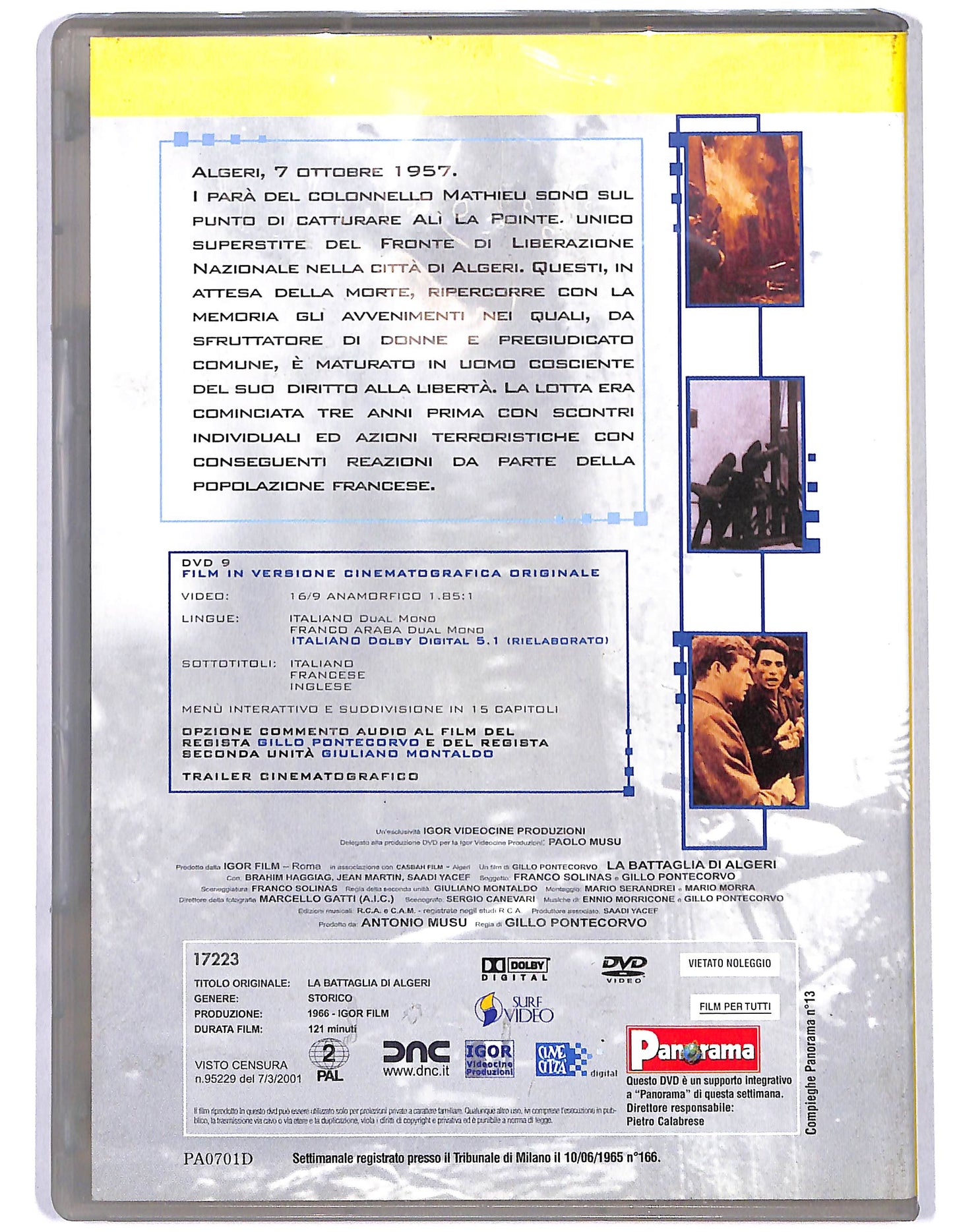 EBOND La battaglia di Algeri EDITORIALE DVD DB688928