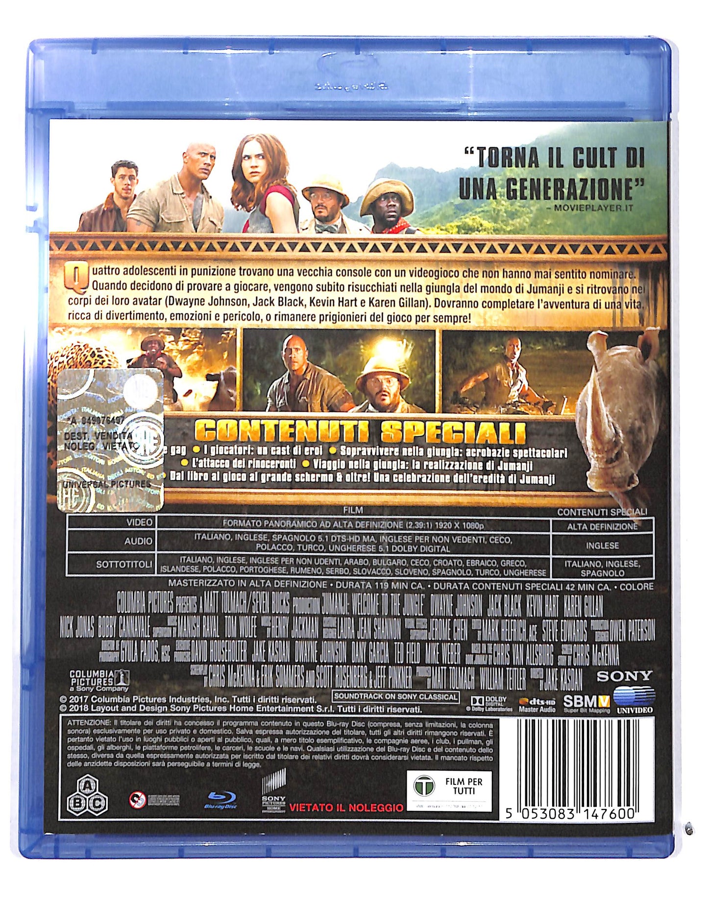 EBOND Jumanji - Benvenuti Nella Giungla BLURAY BLURAY DB689262