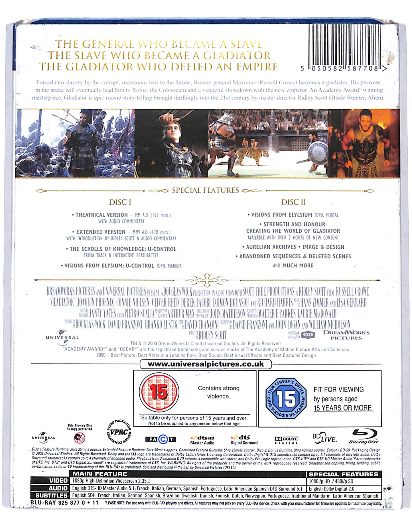 EBOND Gladiator Edizione: Regno Unito BLURAY BLURAY DB689629