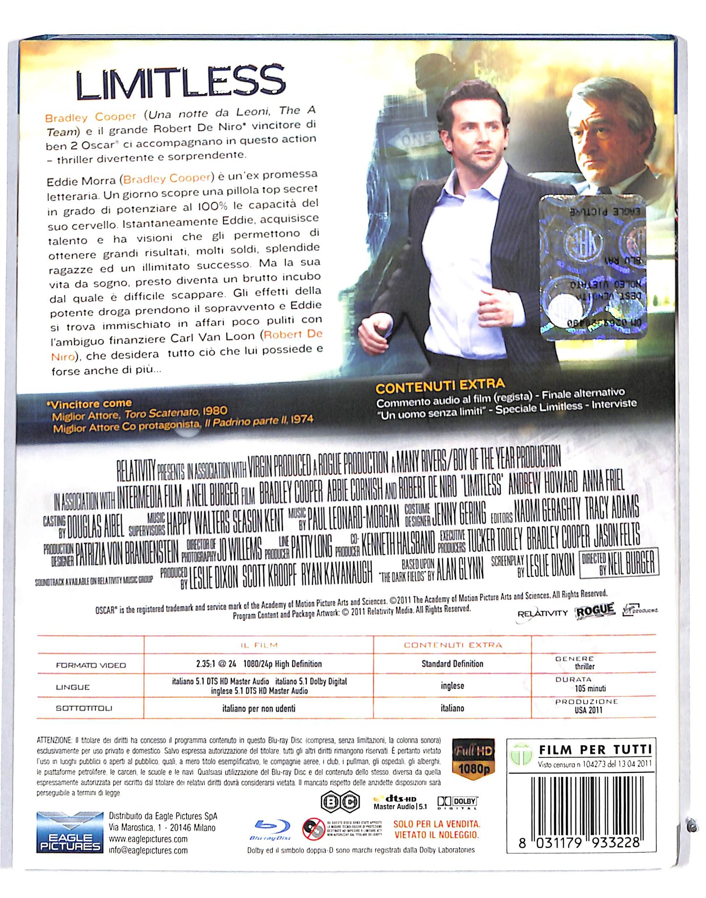 EBOND Limitless SLIPCASE BLURAY BLURAY DB689774