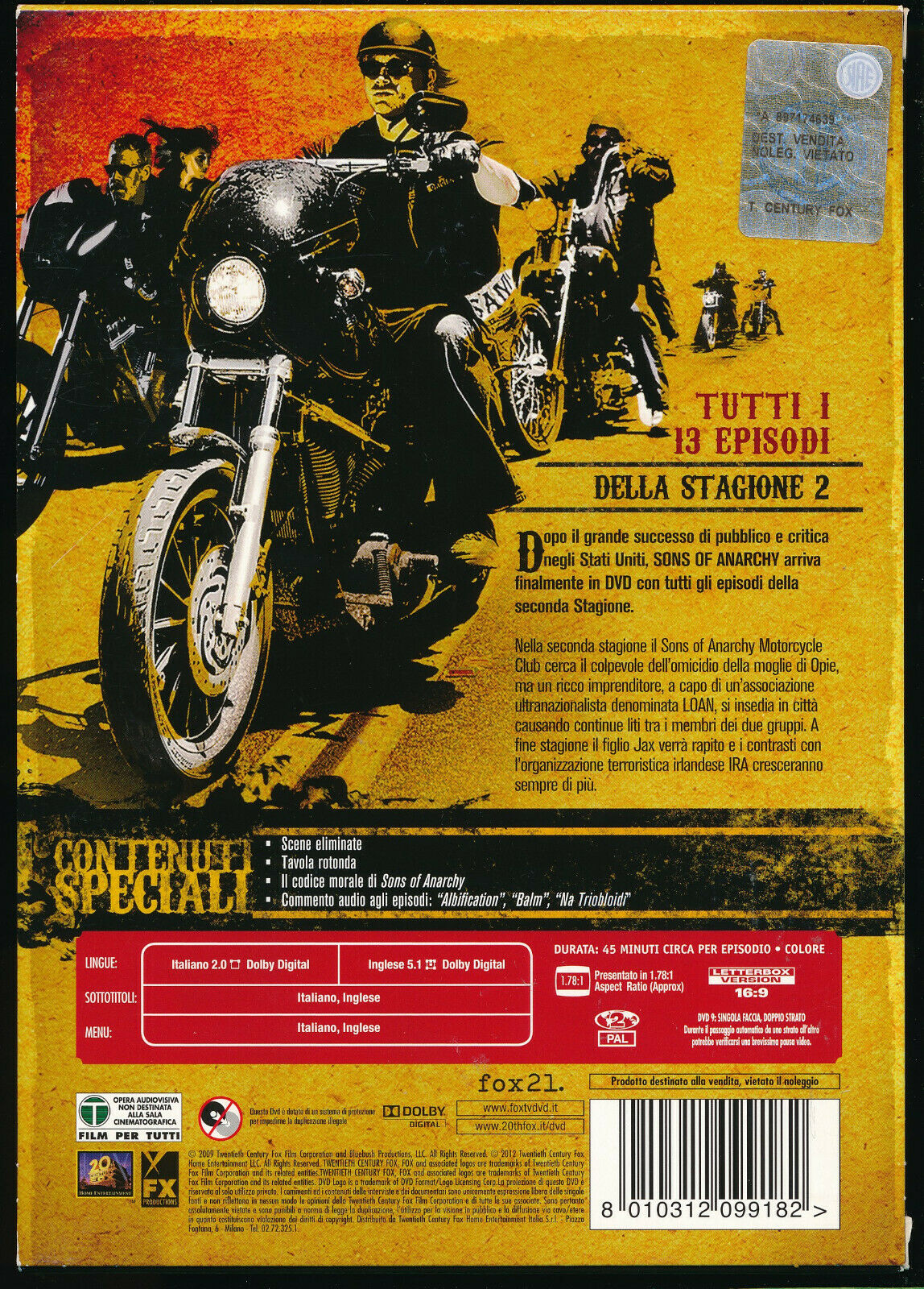 EBOND Sons Of Anarchy - Stagione 02 DVD DB689839