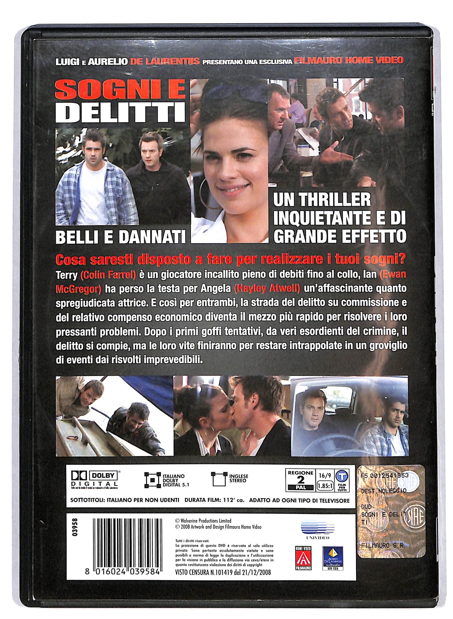 EBOND sogni e delitti NOLEGGIO DVD DB690156