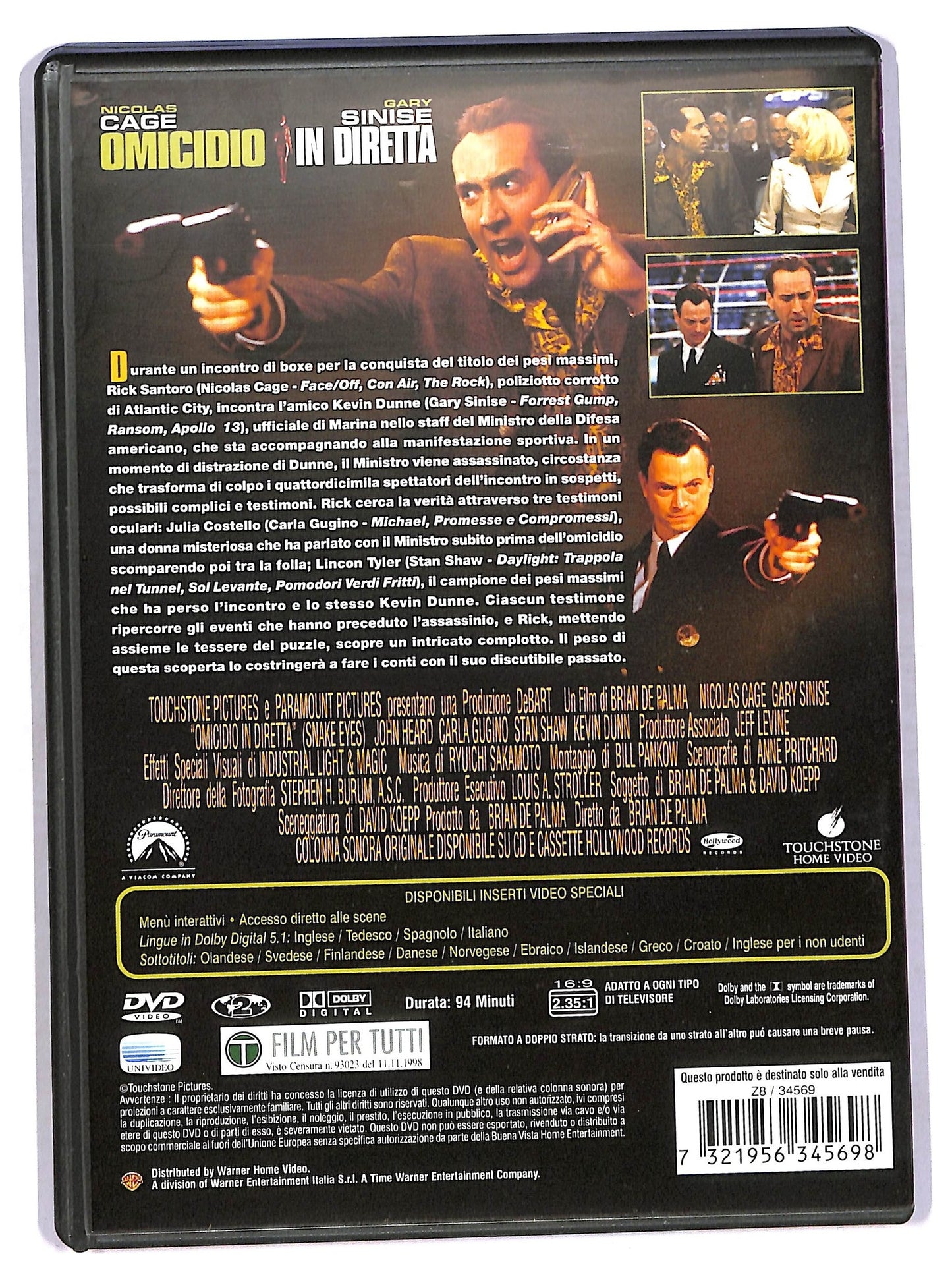 EBOND Omicidio In Diretta DVD DB690326