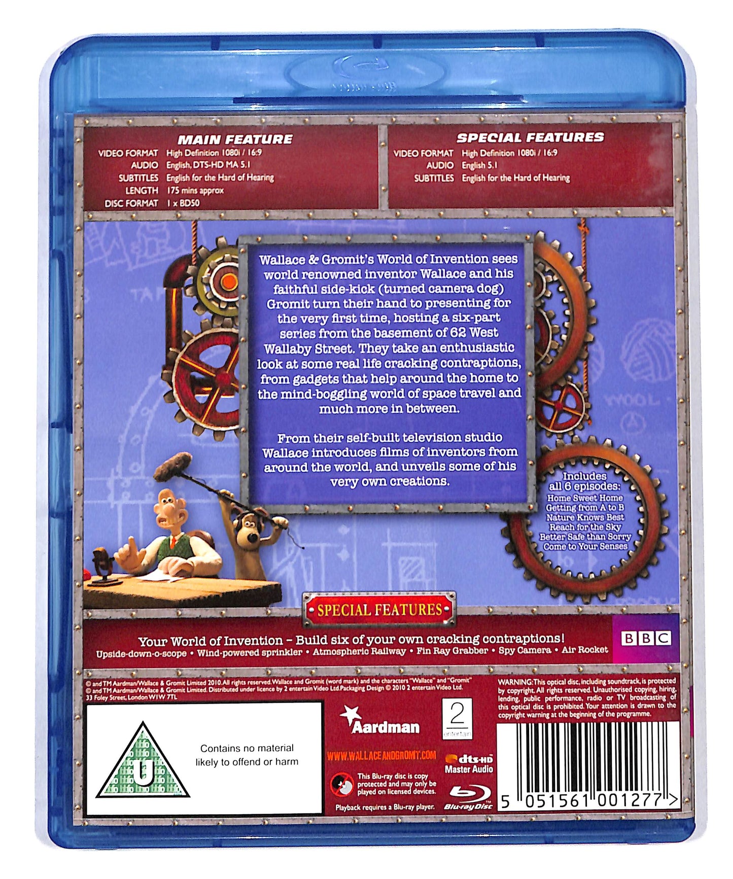 EBOND Wallace & Gromit World Of Inventions Edizione UK BLURAY DB690753