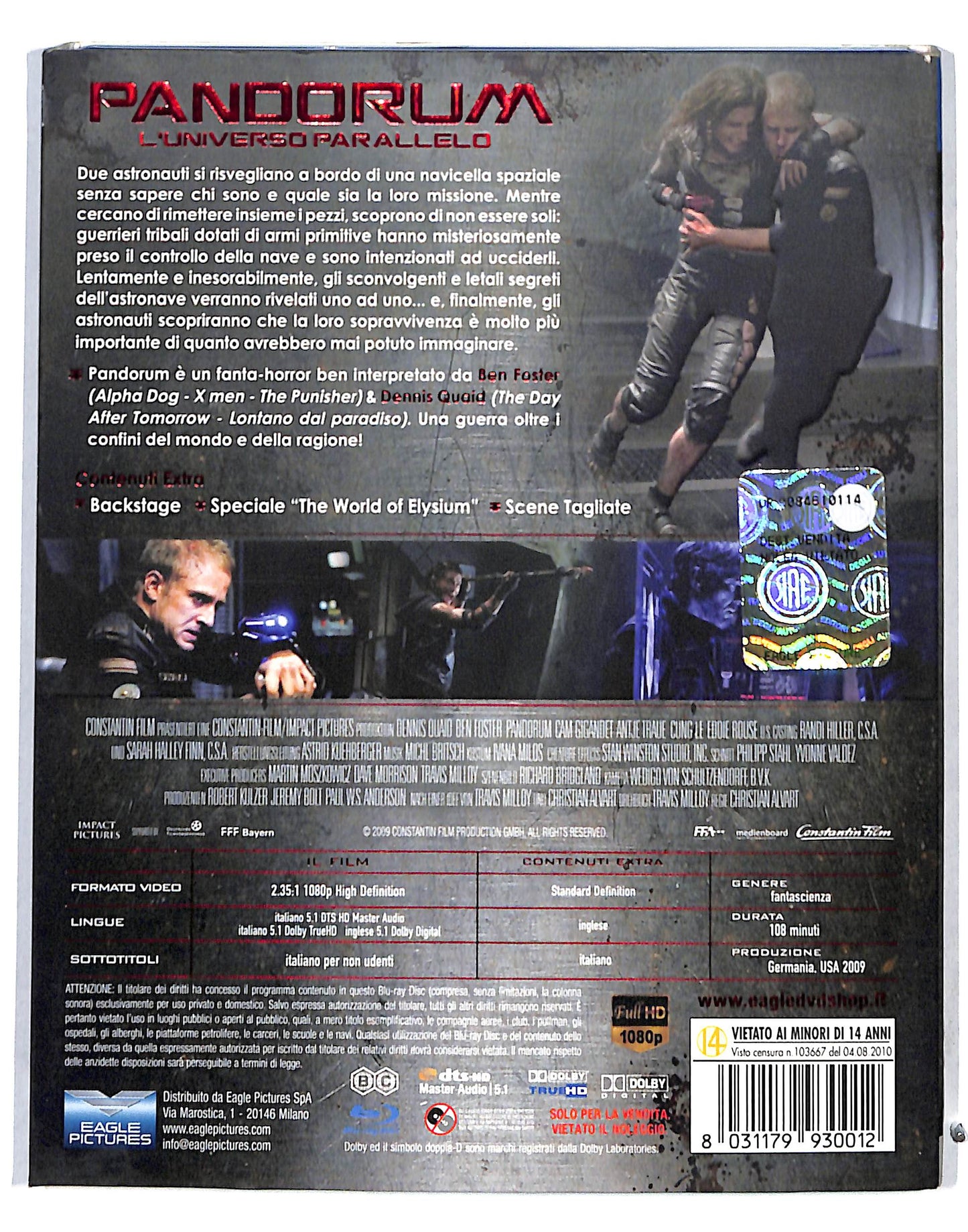 EBOND Pandorum - L'universo Parallelo BLURAY DB691150