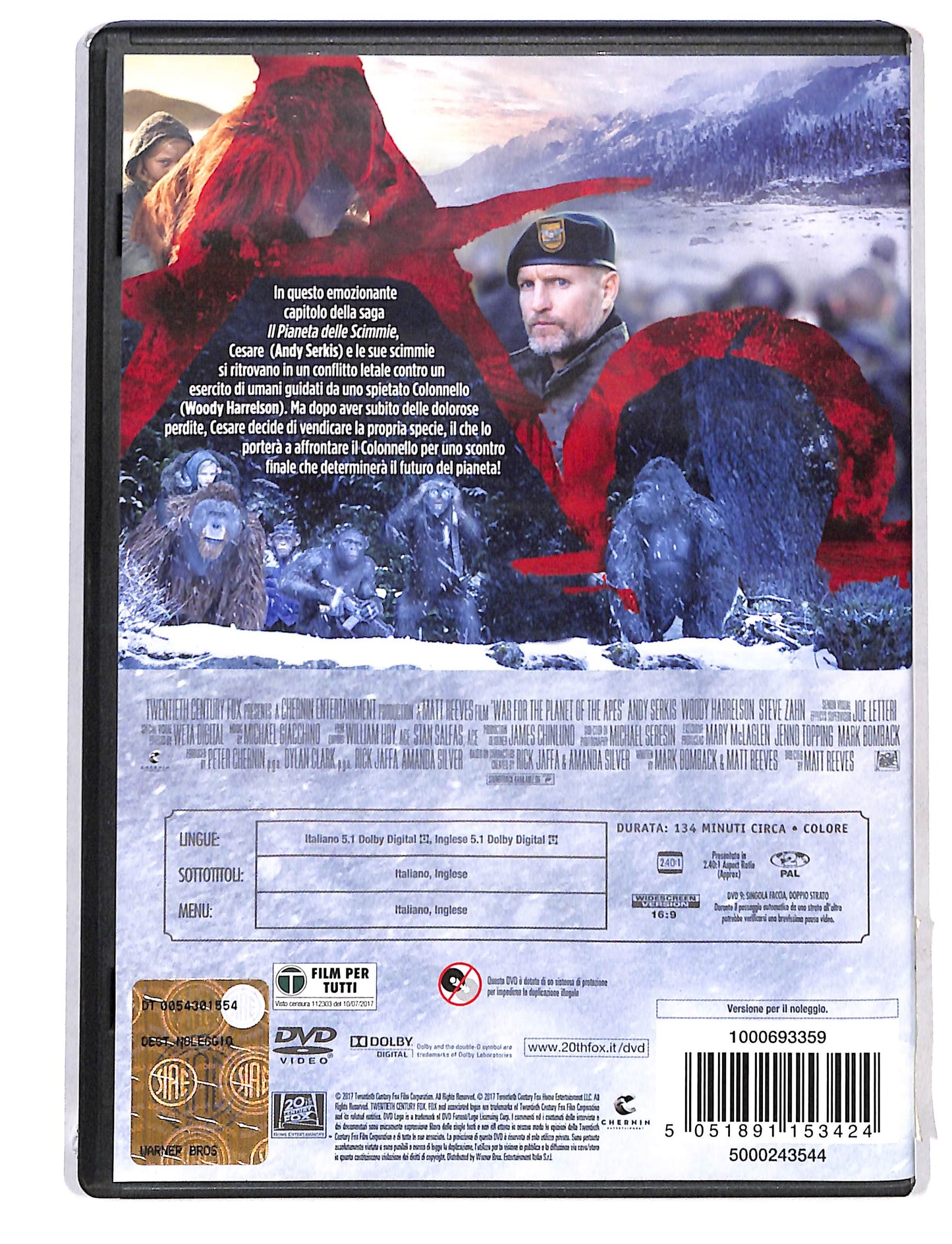 EBOND The War il pianeta delle scimmie NOLEGGIO DVD DB692768