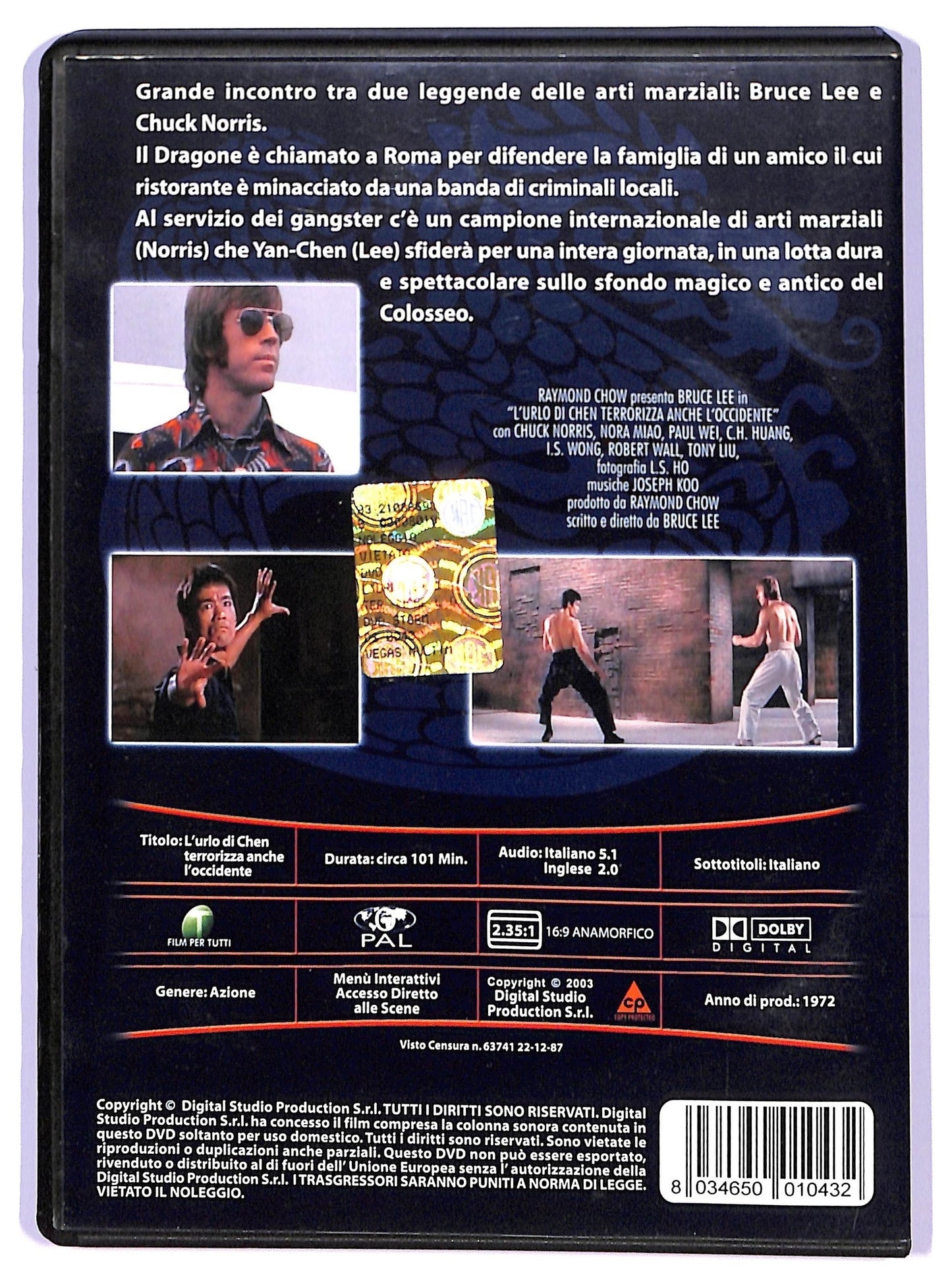 EBOND L'urlo Di Chen Terrorizza Anche L'occidente DVD DB693814