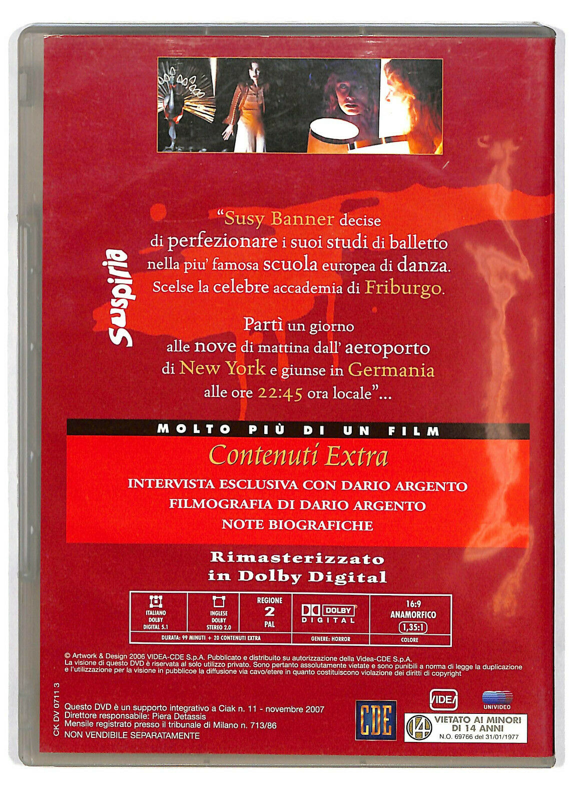 EBOND Suspiria Di Dario Argento DVD DB694919