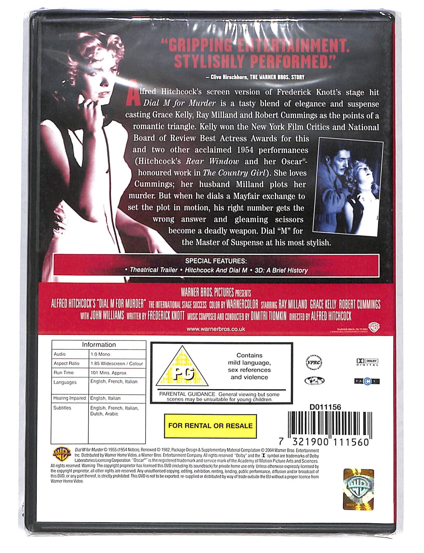 EBOND Dial M For Murder Edizione UK DVD DB695351