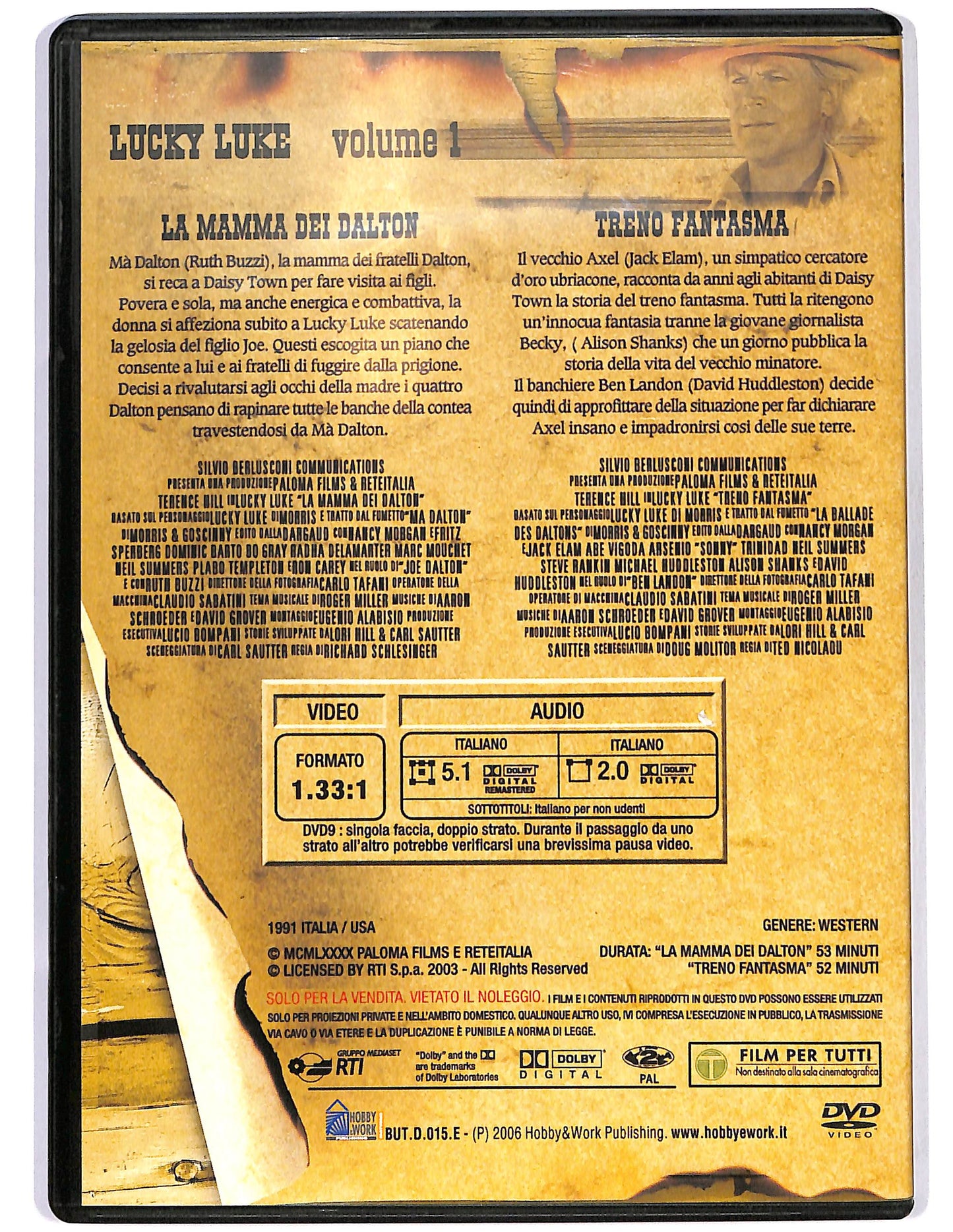 EBOND Lucky Luke Volume 1 EDITORIALE DVD DB695410