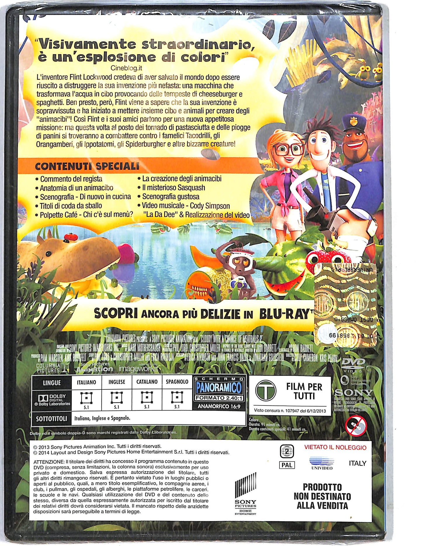 EBOND Piovono polpette 2 La rivincita degli avanzi SLIMCASE DVD DB698626