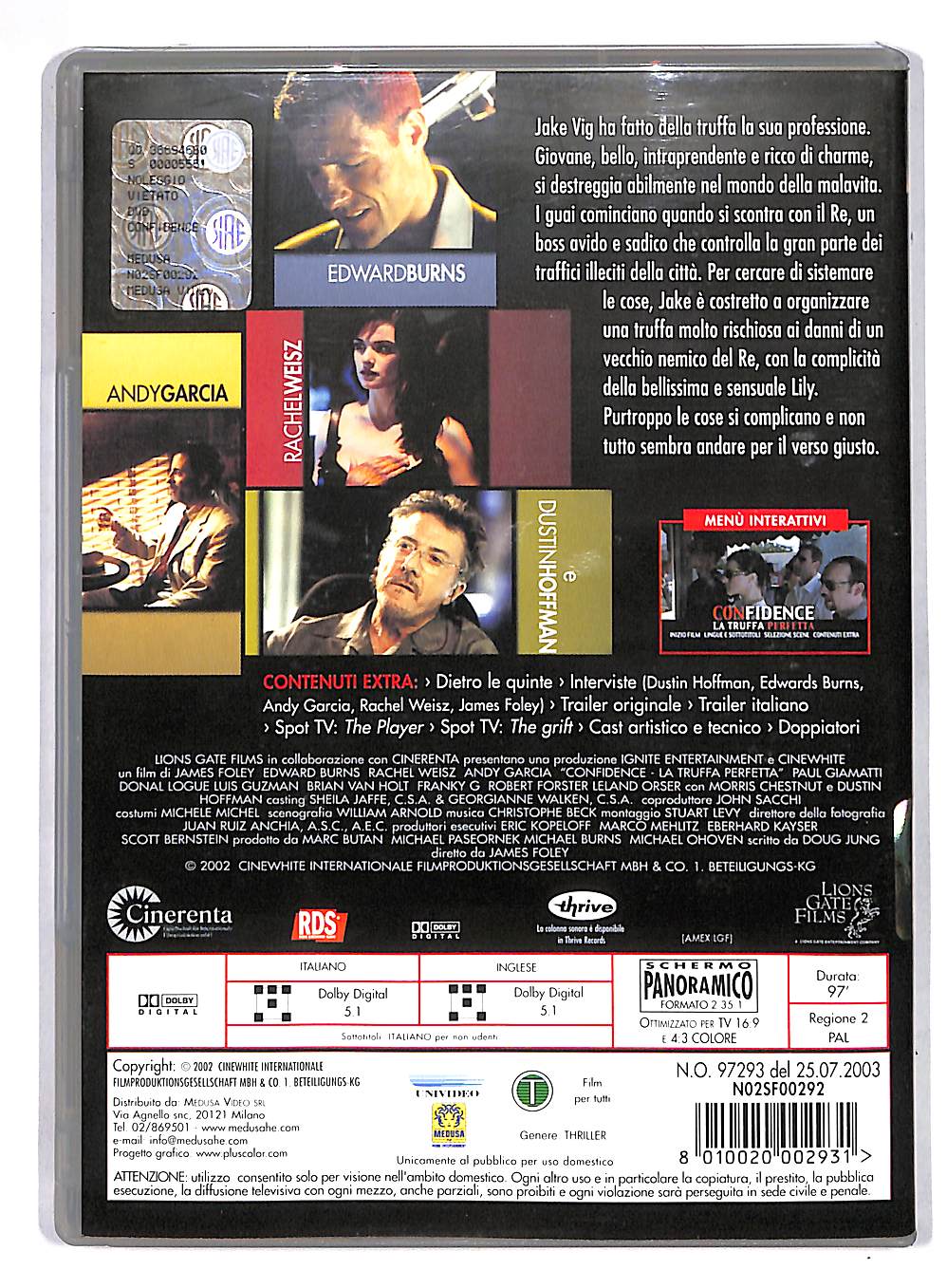 EBOND Confidence - La truffa perfetta DVD DB698667