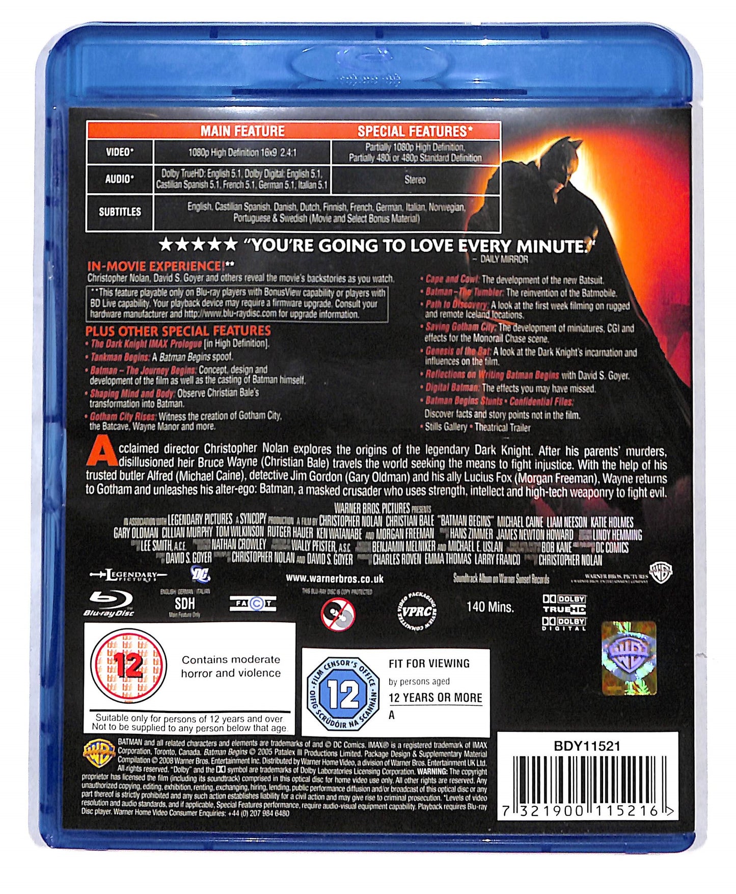 EBOND Batman Begins BLURAY BLURAY BLURAY DB698846
