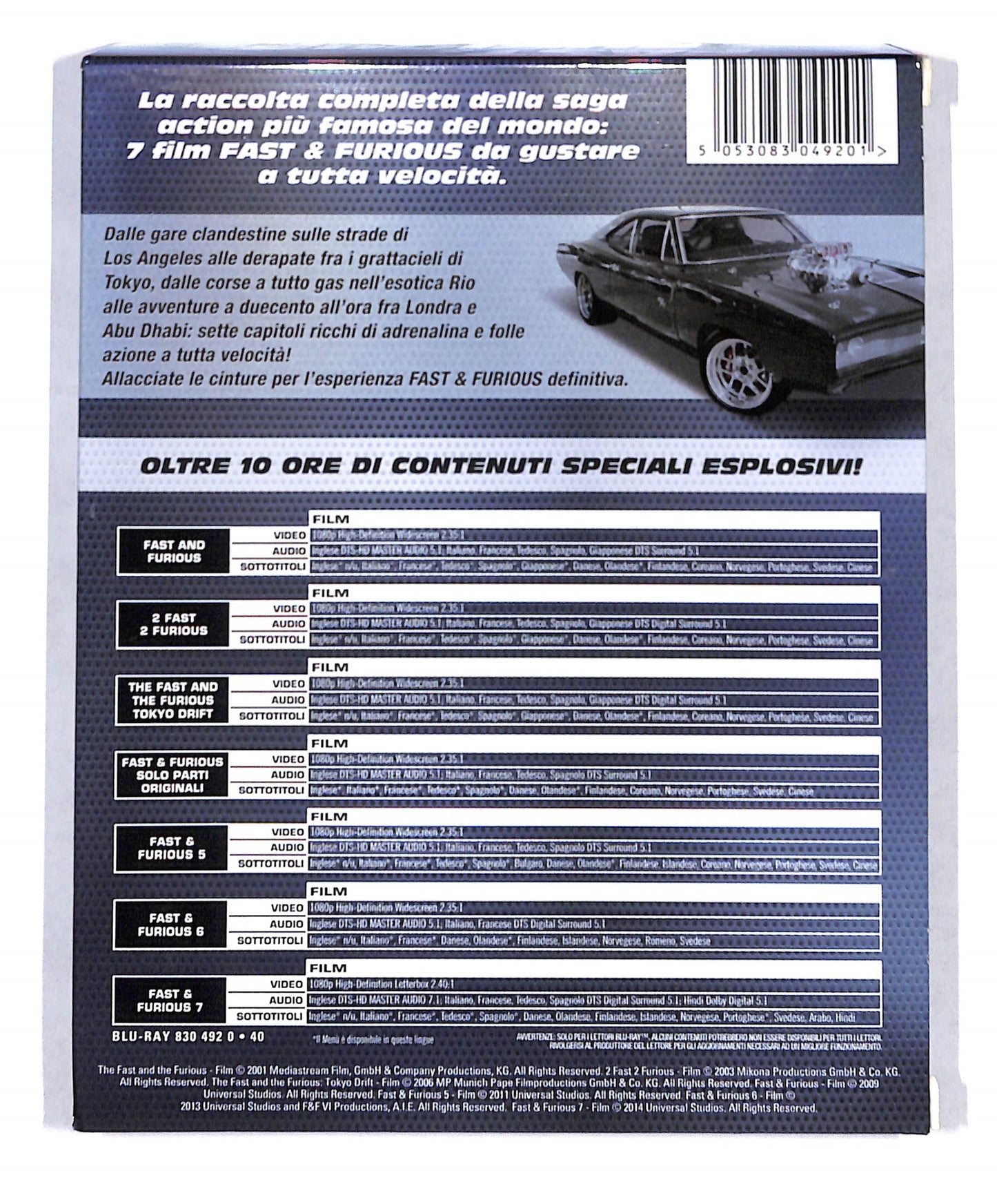 EBOND Fast And Furious - 7 Film Collection BLURAY BLURAY DB698849