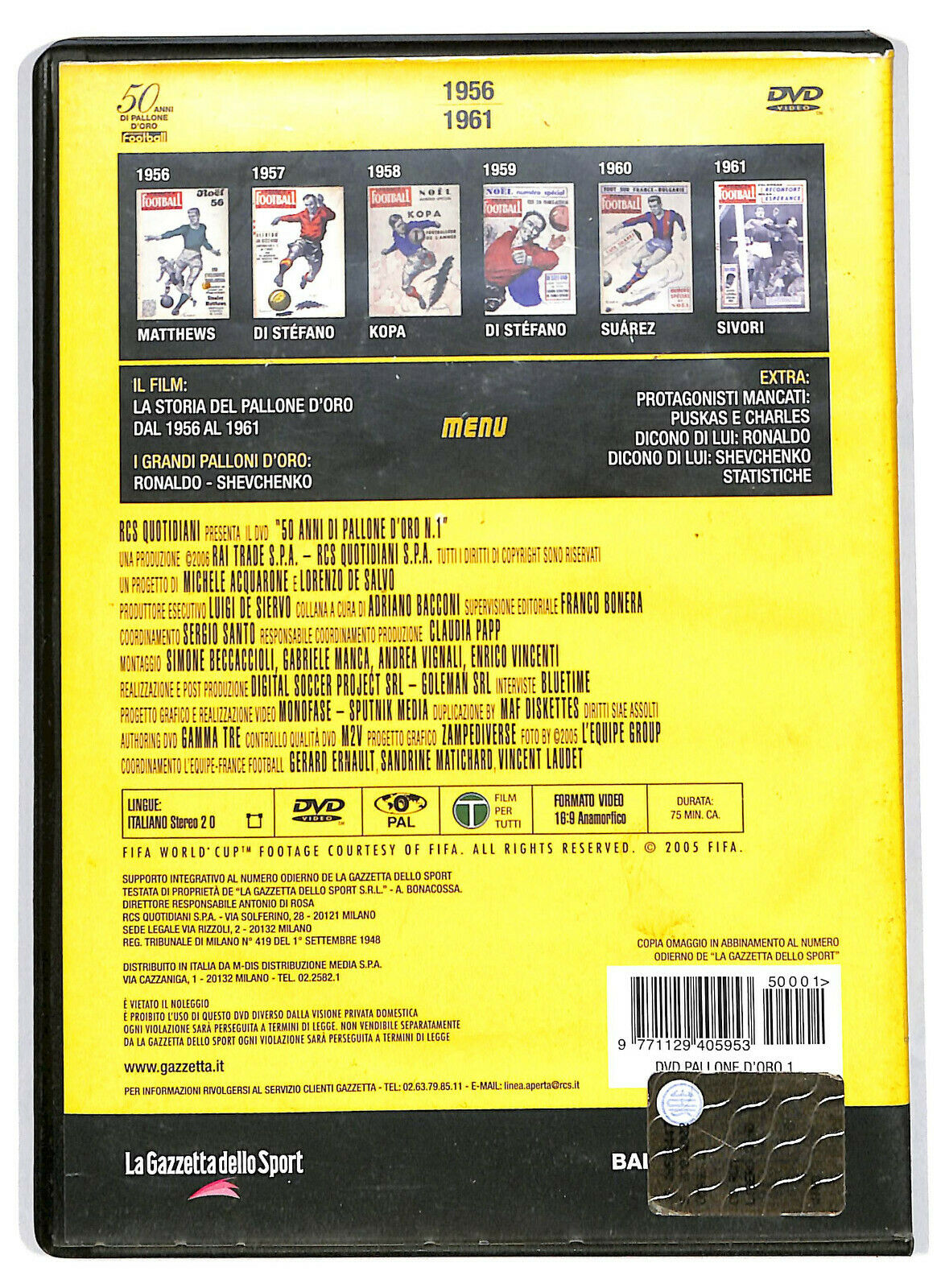 EBOND 50 Anni Di Pallone D'oro Ronaldo Shevchenko Editoriale DVD DB699338