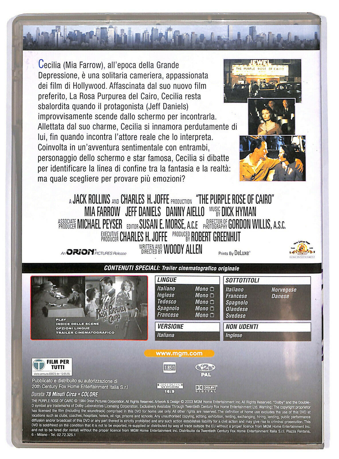 EBOND La Rosa Purpurea Del Cairo Editoriale DVD DB699606