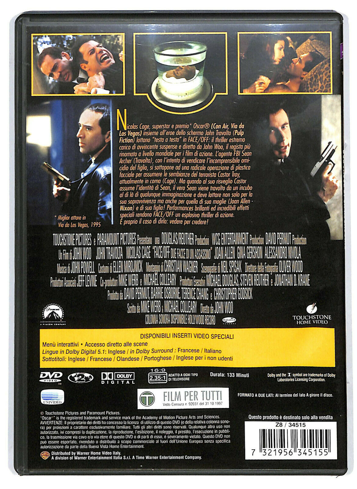 EBOND Face/off - Due Facce Di Un Assassino DVD DB700613