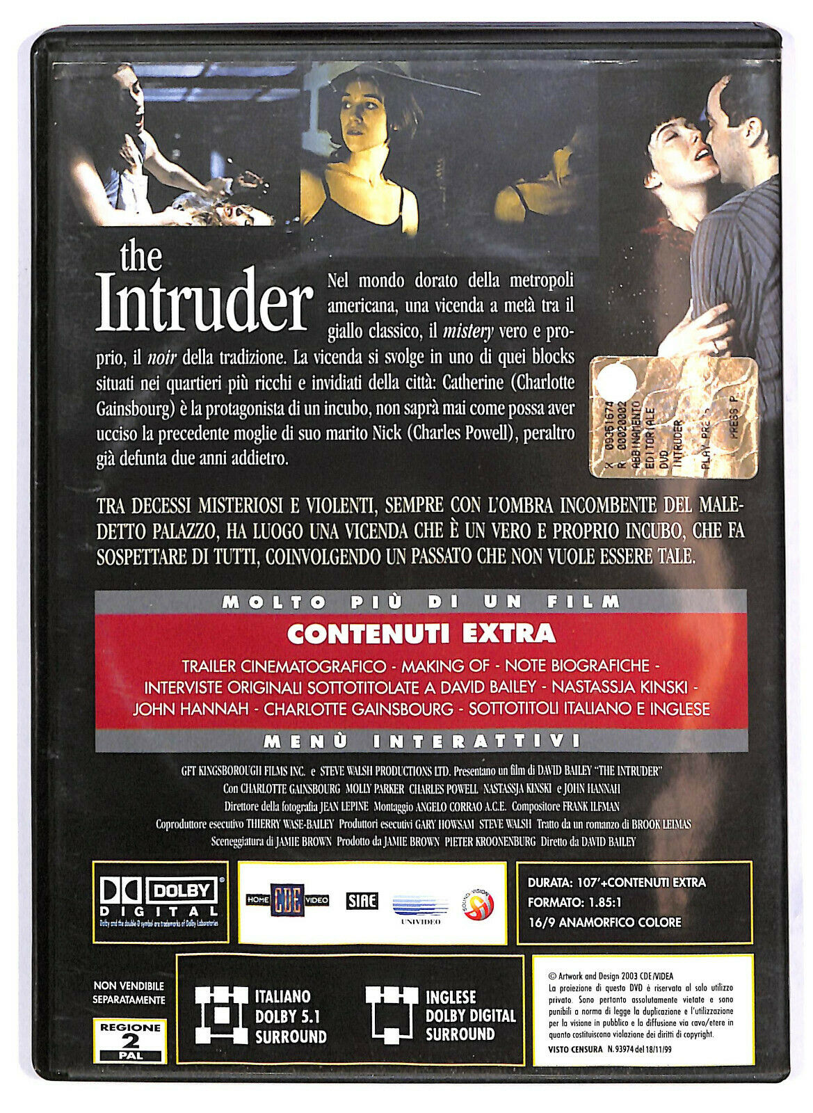 EBOND The Intruder Editoriale DVD DB700643